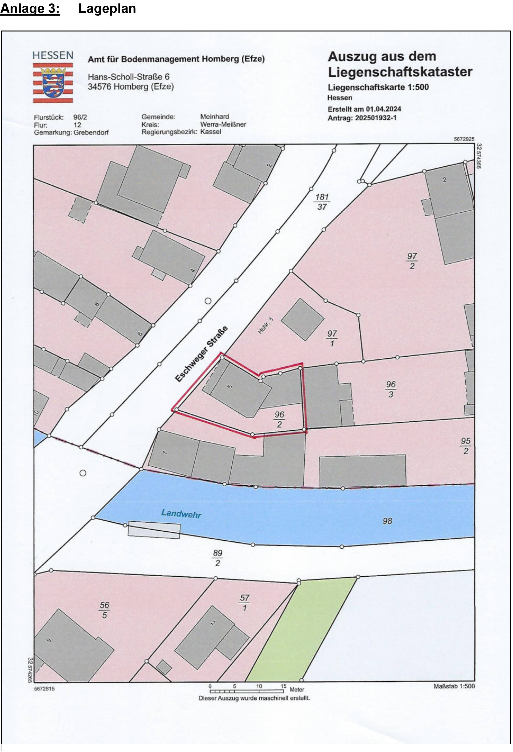 hessen 0003K0003-2024 Eschweger Straße 5, 37276 Meinhard, Grebendorf