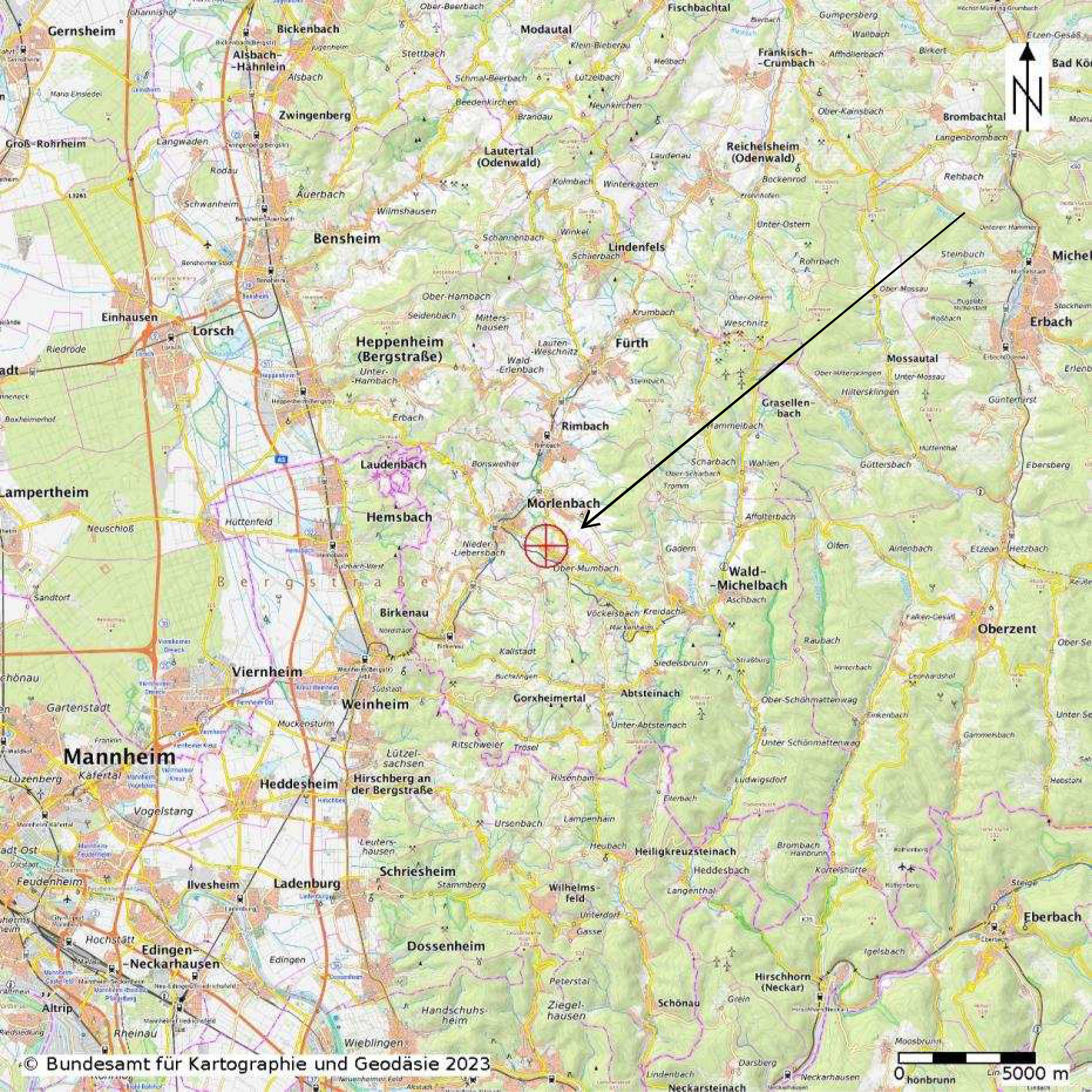 hessen 0003K0011-2020 Im Klingenacker 11, 69509 Mörlenbach, Weiher