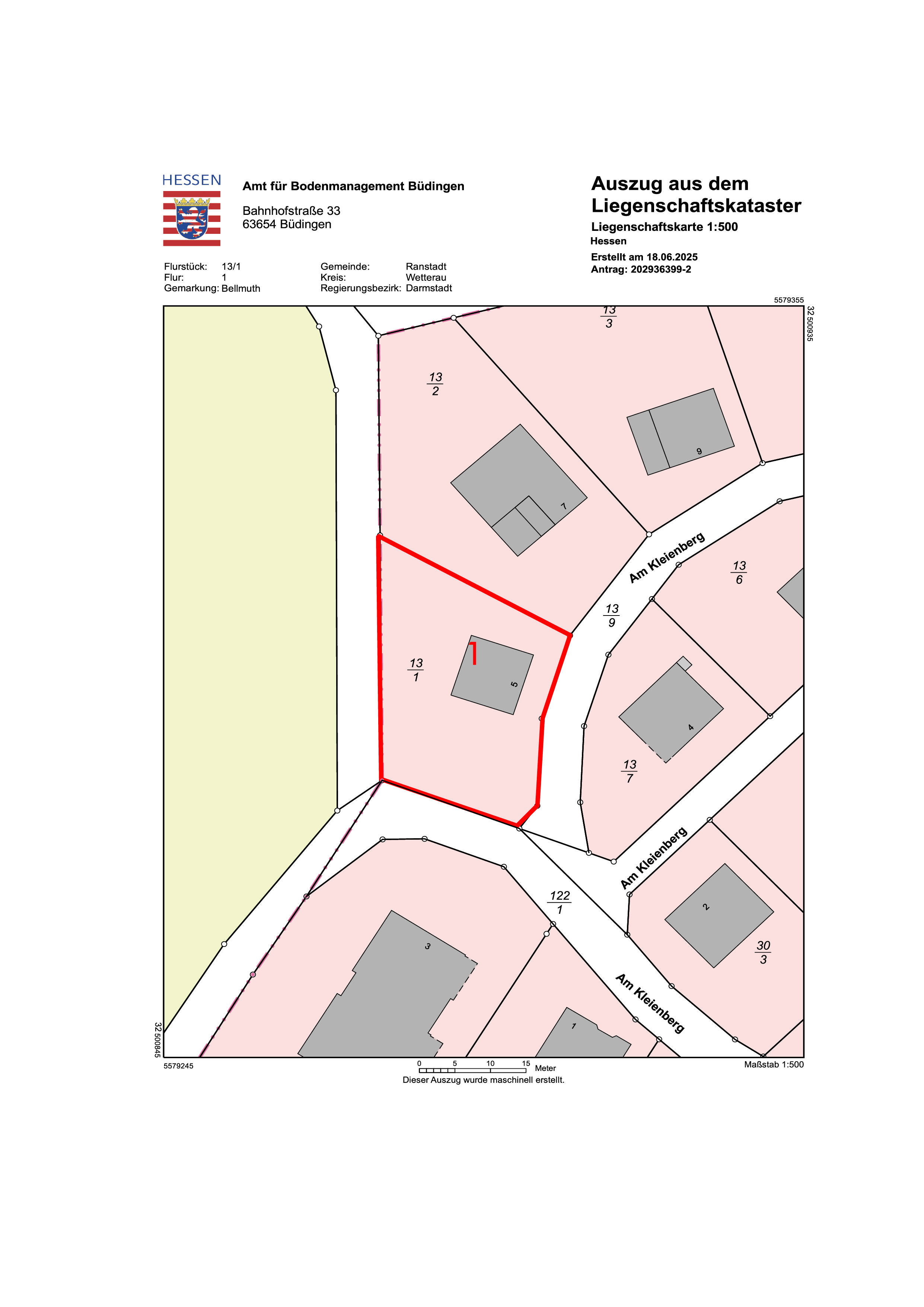 hessen 0007 K 0008/2025 Am Kleienberg 5, 63691 Ranstadt, Bellmuth 19