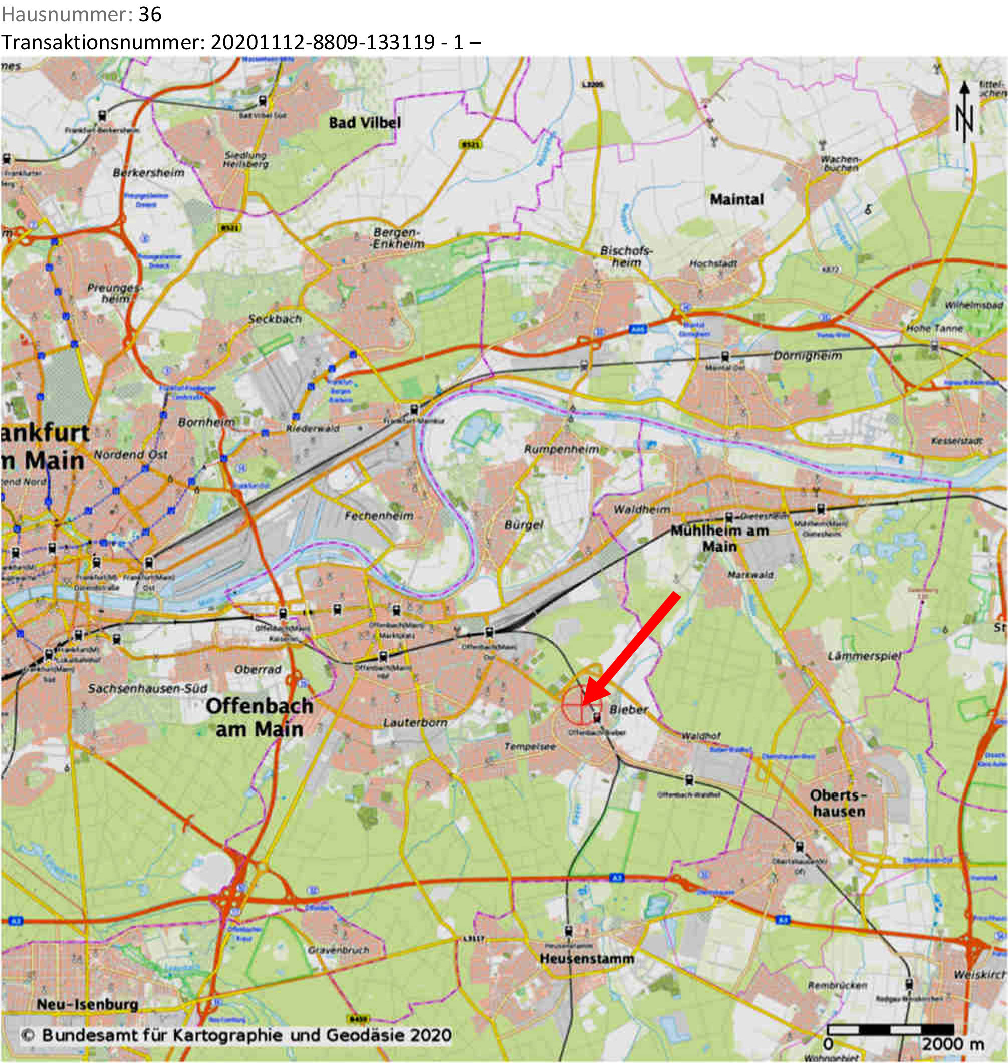 hessen 0007K0029-2020 Vilbeler Straße 36 + 36 A - D, Vilbeler Straße 38 + 38 A -E, 63073 Offenbach, Bieber