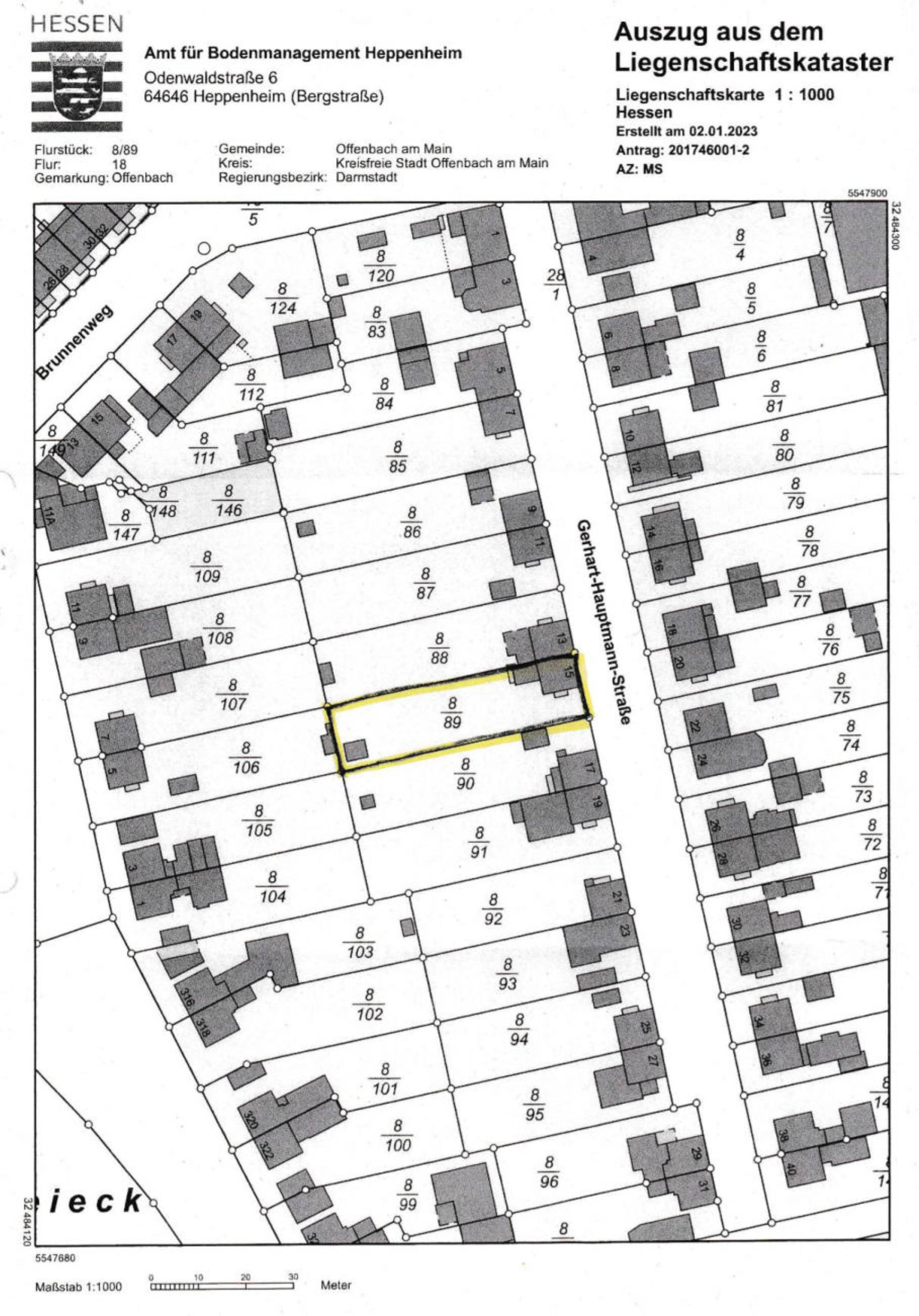 hessen 0007K0029-2022 Gerhart-Hauptmann-Straße 15, 63071 Offenbach