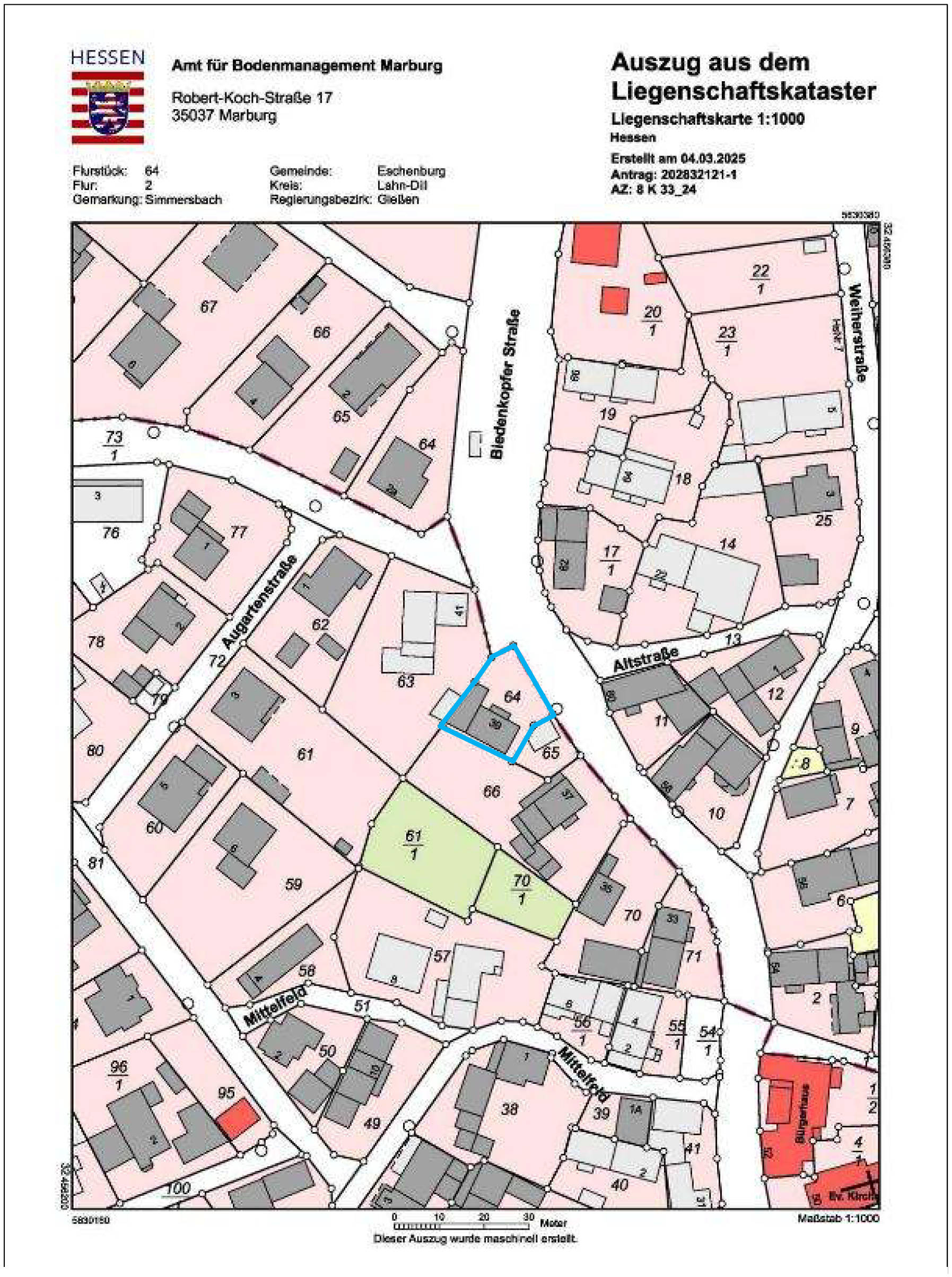 hessen 0008 K 0033/2024 Biedenkopfer Straße 39, 35713 Eschenburg, Simmersbach 28