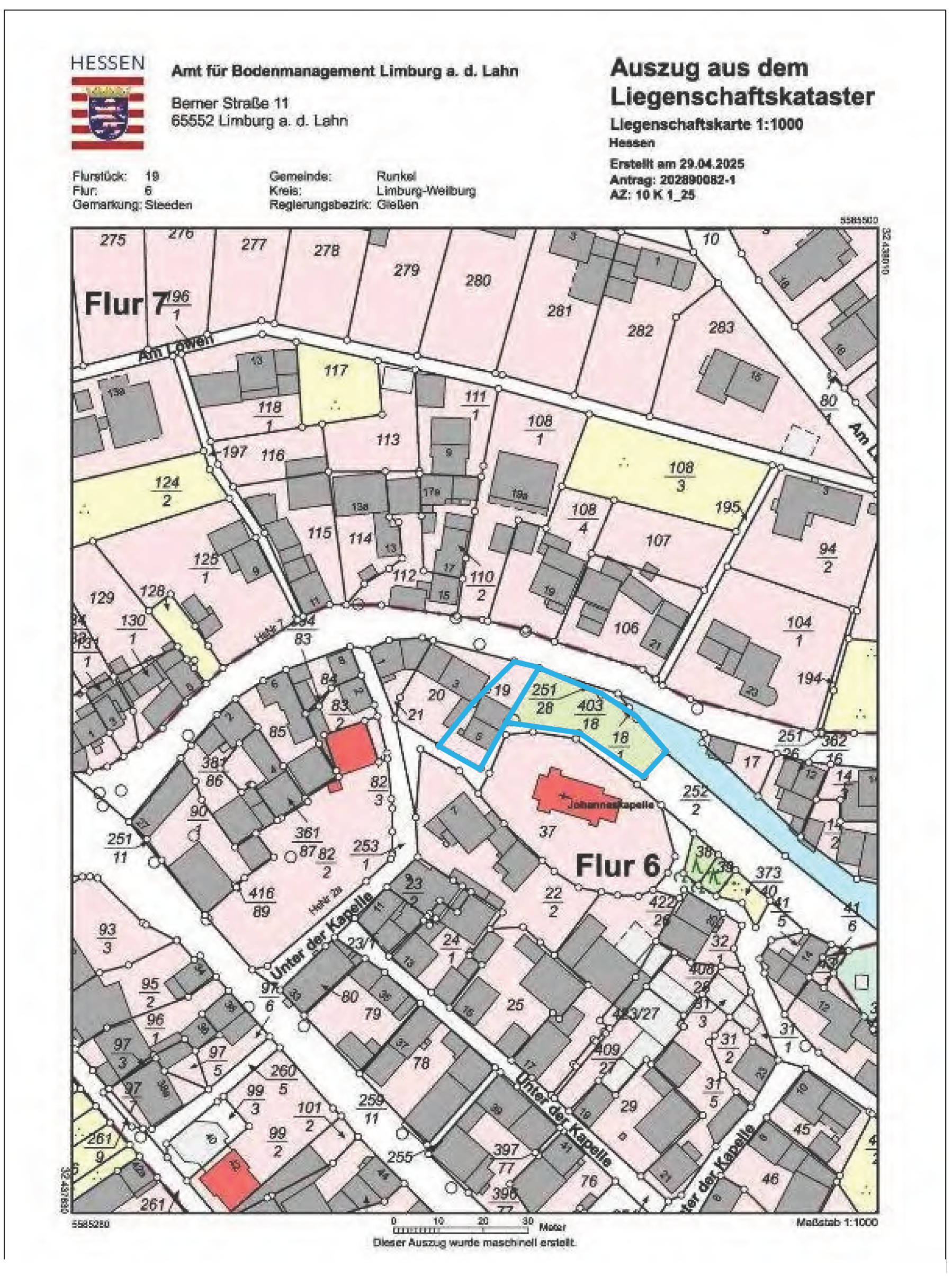 hessen 0010 K 0001/2025 Unter der Kapelle 5, 65594 Runkel, Steeden 22