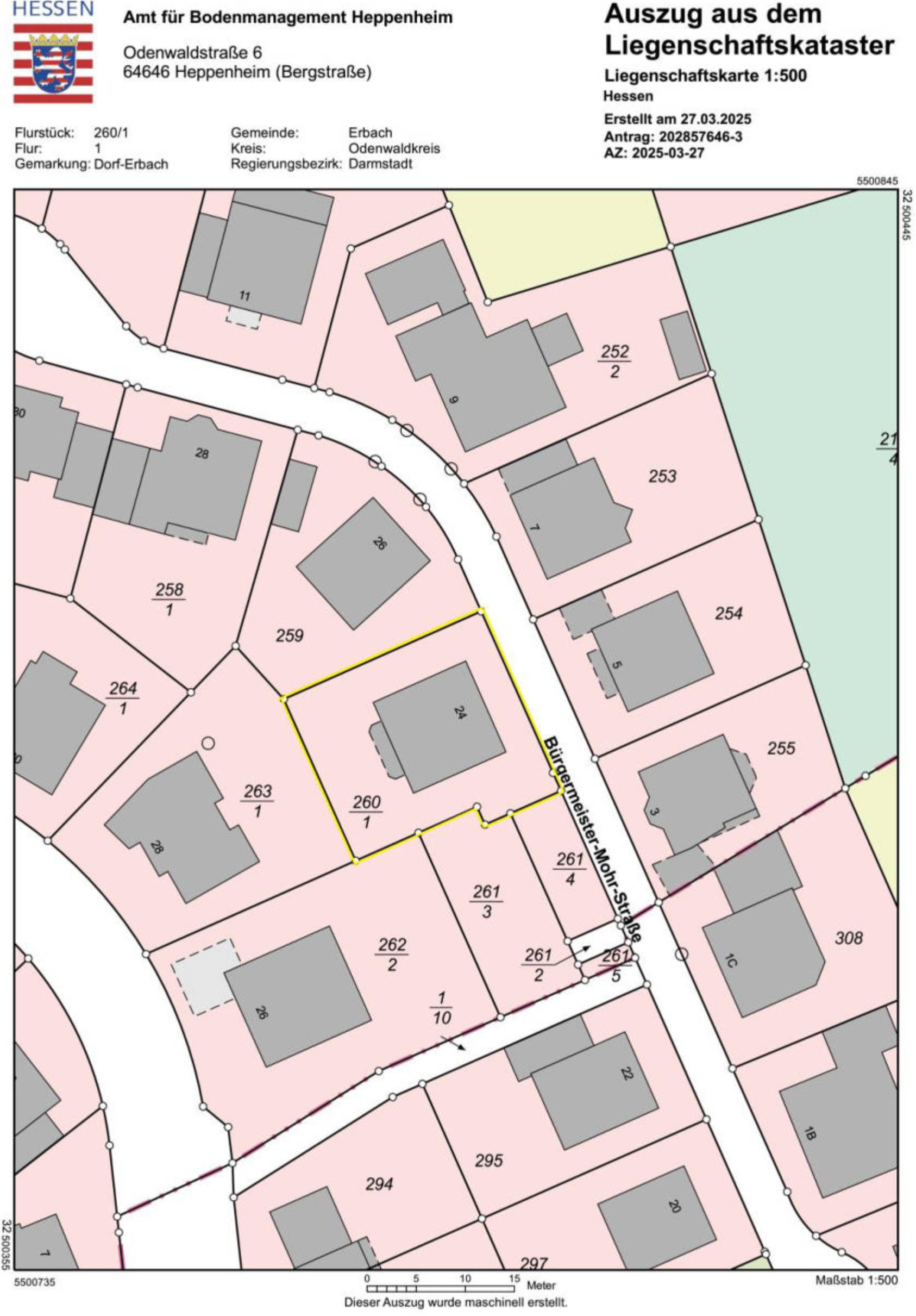 hessen 0021 K 0001/2025 Bürgermeister-Mohr-Straße 24, 64711 Erbach, Dorf-Erbach 8
