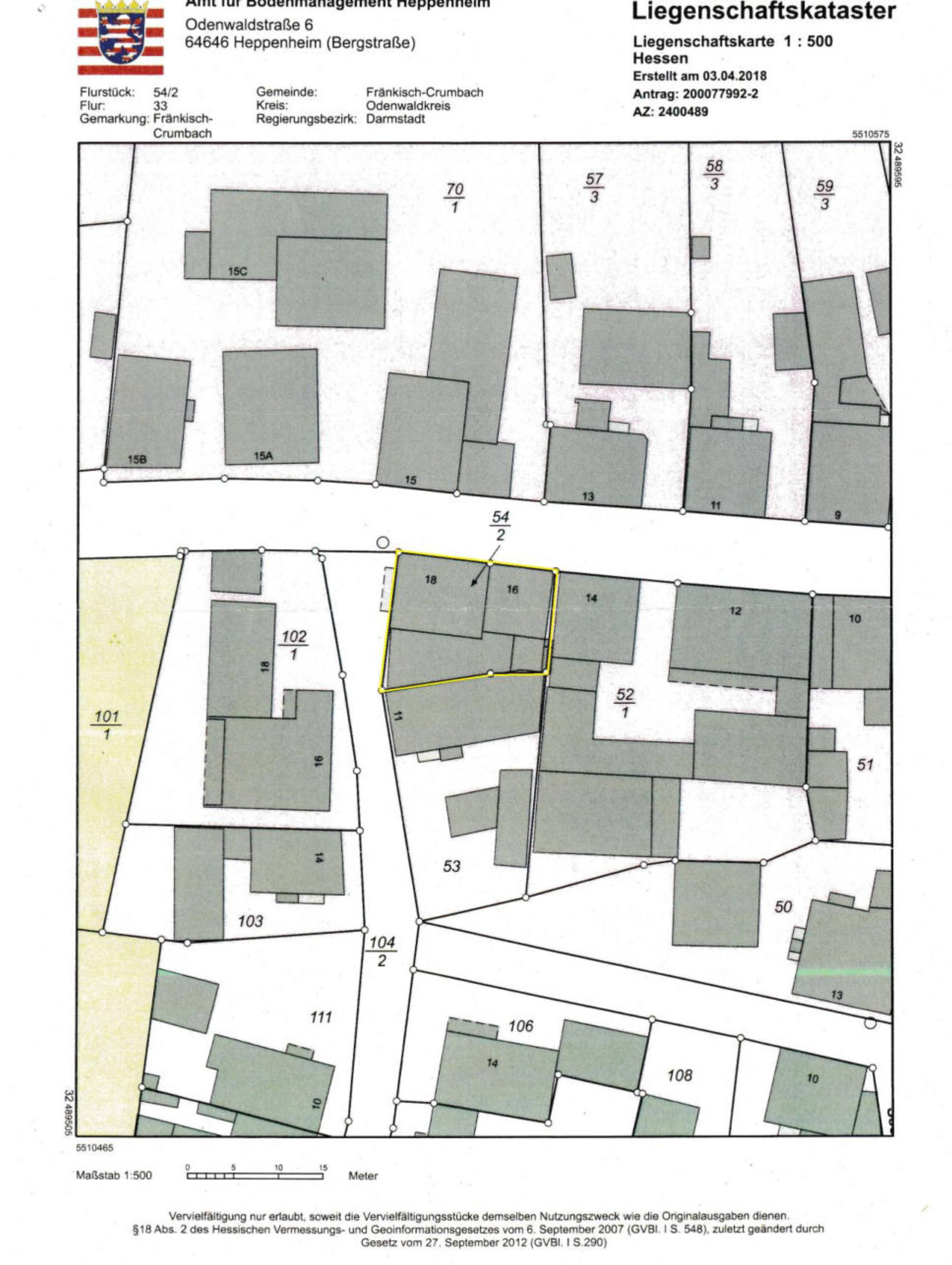 hessen 0021 K 0031/2025 Saroltastraße 16, 18, 64407 Fränkisch-Crumbach 6