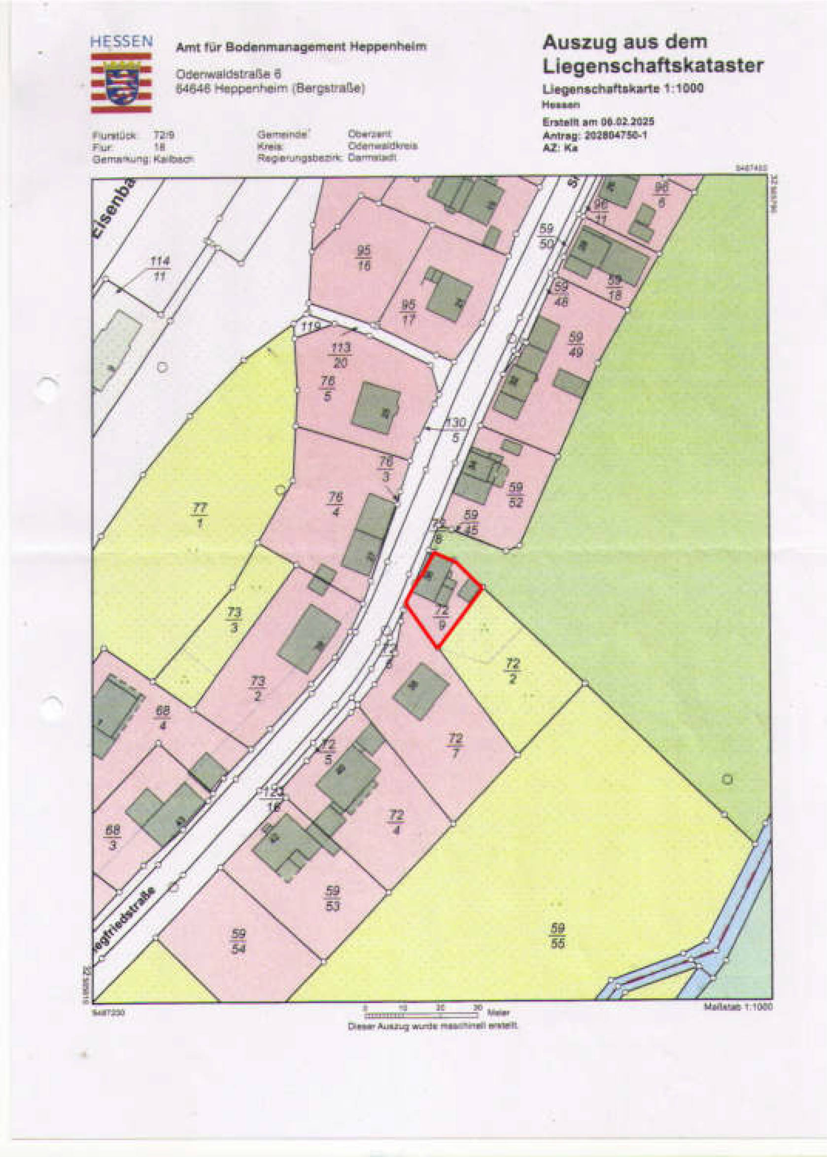 hessen 0021 K 0041/2024 Siegfriedstraße 36, 64760 Oberzent, Kailbach 14