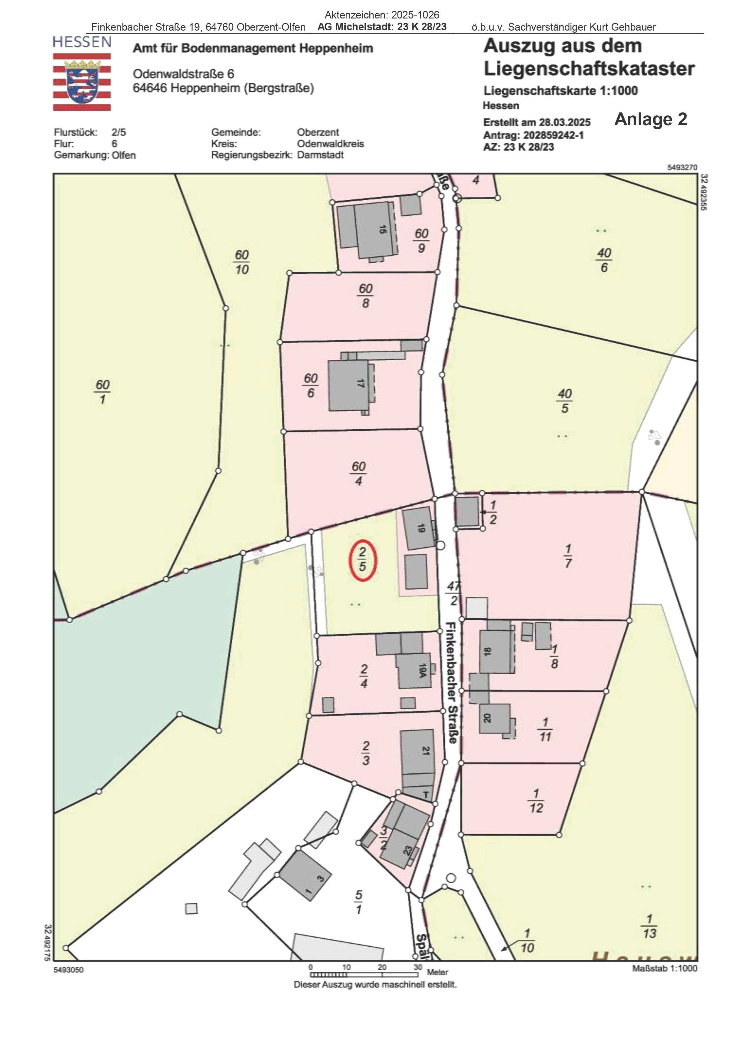 hessen 0023K0028/2023 Finkenbacher Straße 19, 64760 Oberzent, Olfen 23