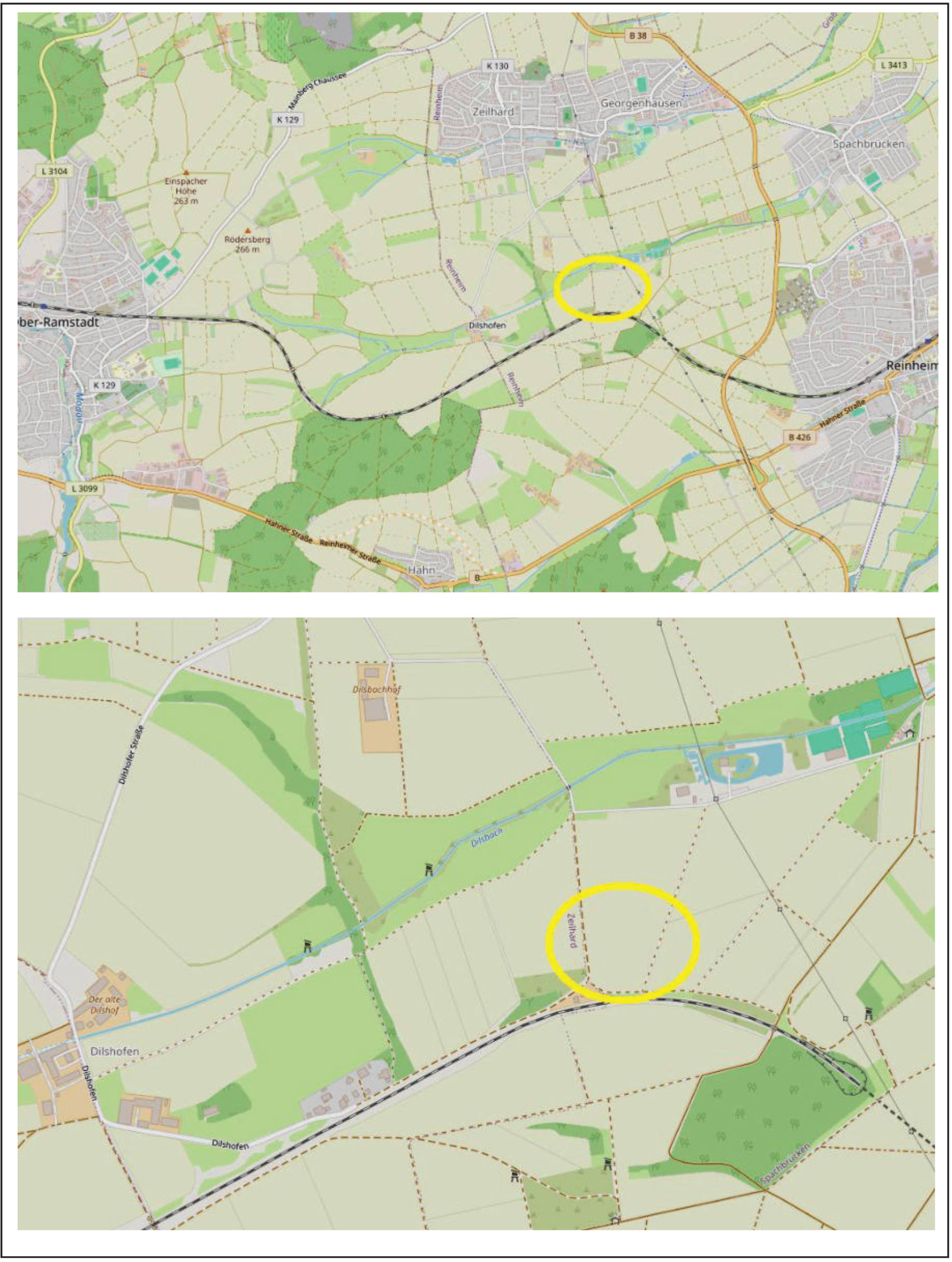 land- und forstwirtschaftlich genutztes Grundstück in Im Floßgrund, 64354 Reinheim, Spachbrücken - Bild 4