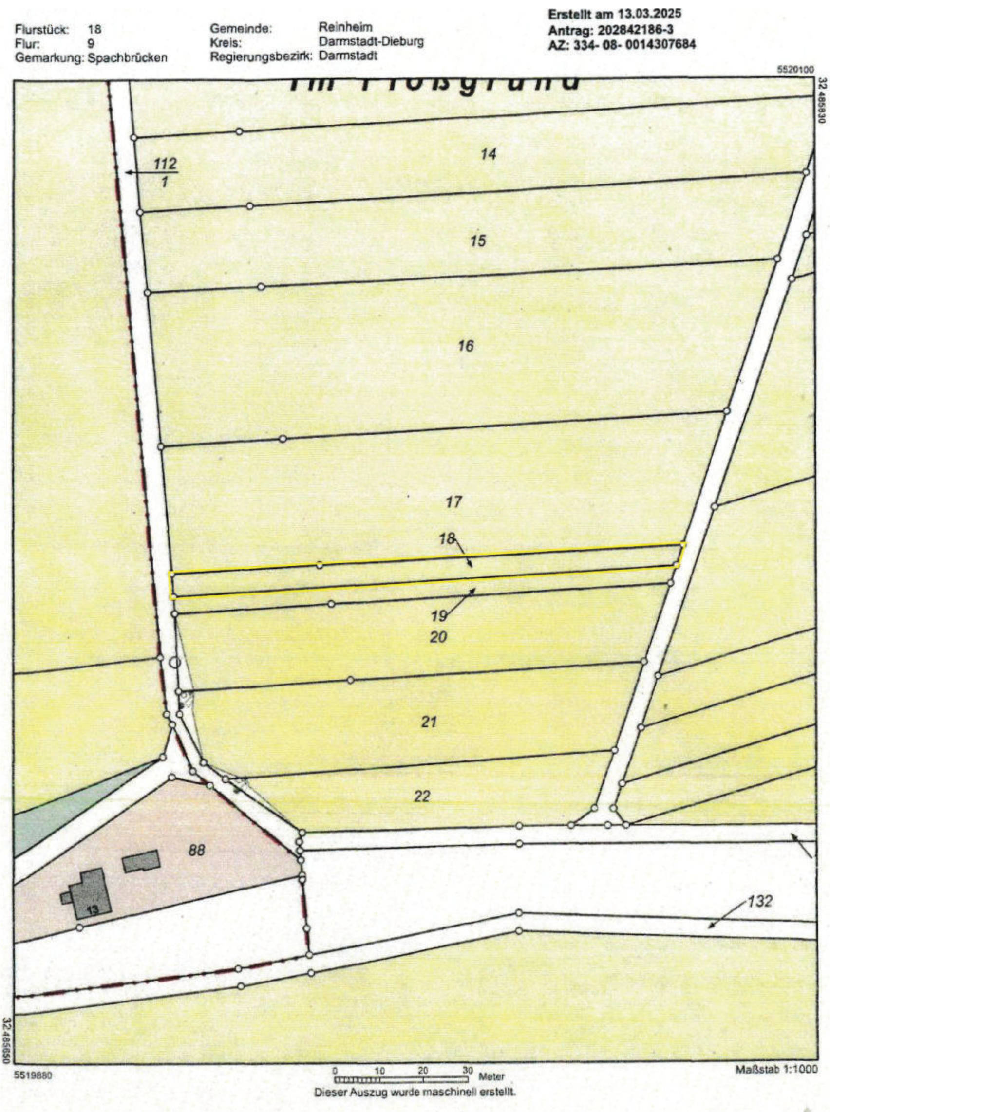 land- und forstwirtschaftlich genutztes Grundstück in Im Floßgrund, 64354 Reinheim, Spachbrücken - Bild 5