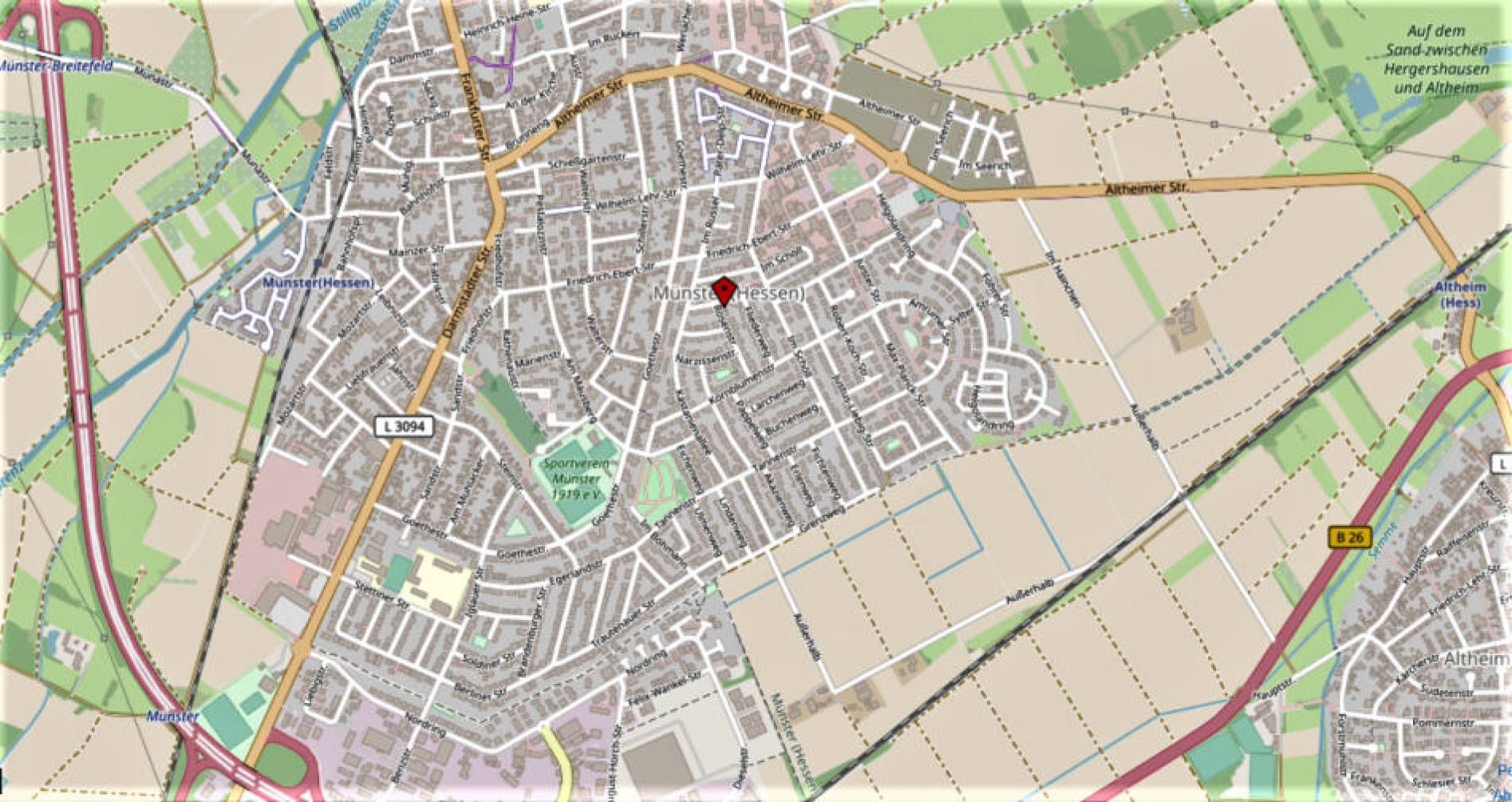 hessen 0030K0029-2020 Rosenstraße 1 und Rosenstraße 3, 64839 Münster
