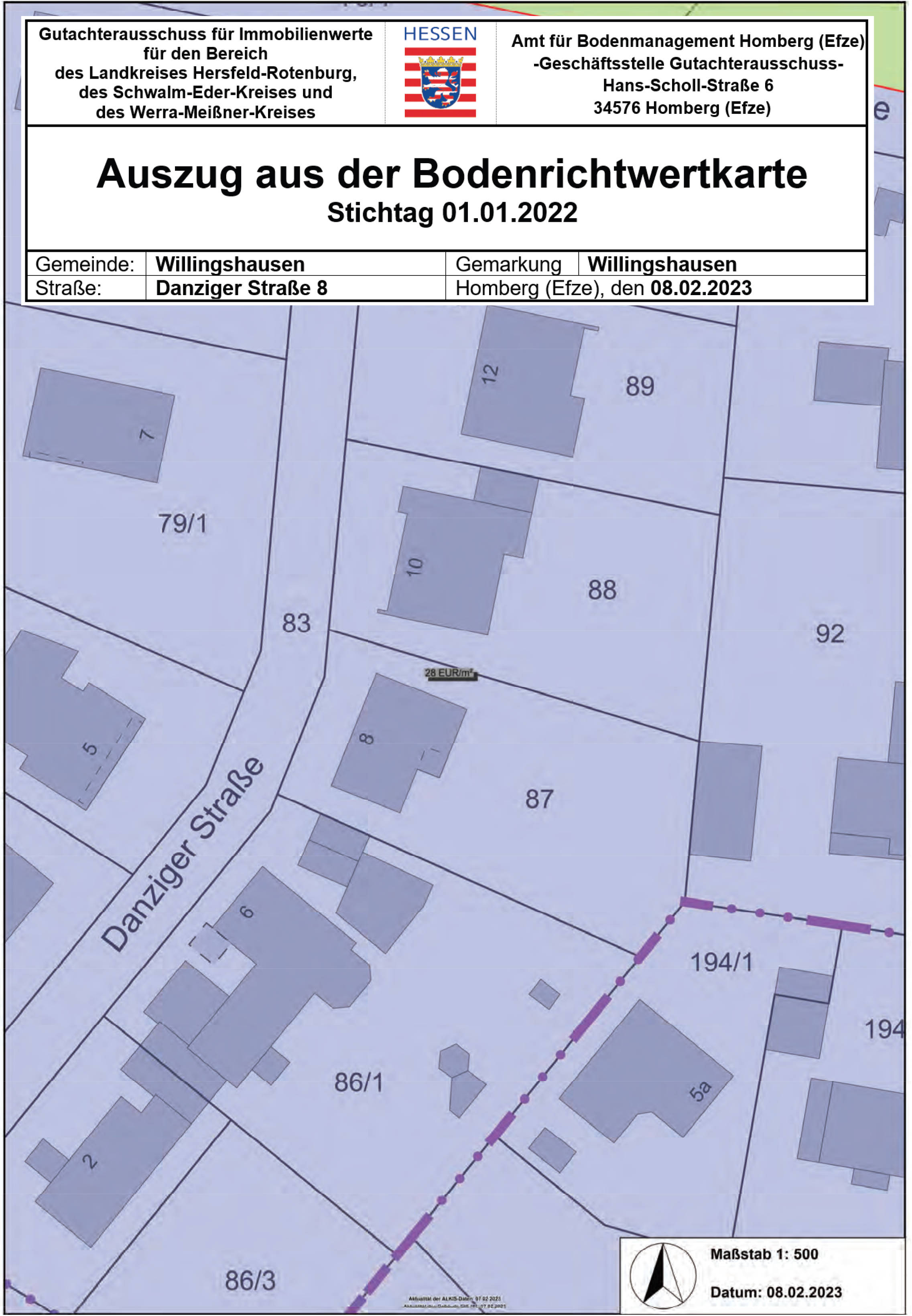 hessen 0031 K 0022/2022 Danziger Straße 8, 34628 Willingshausen, Willingshausen 8