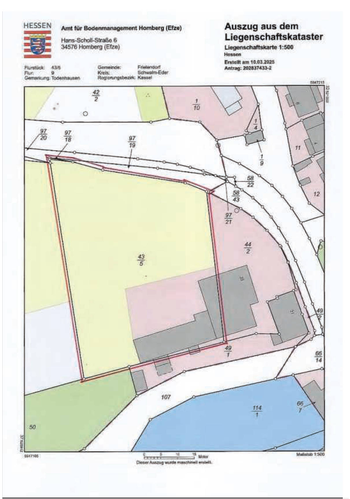 hessen 0032 K 0012/2024 Neuentaler Straße  33, 34621 Frieldendorf, Todenhausen 28