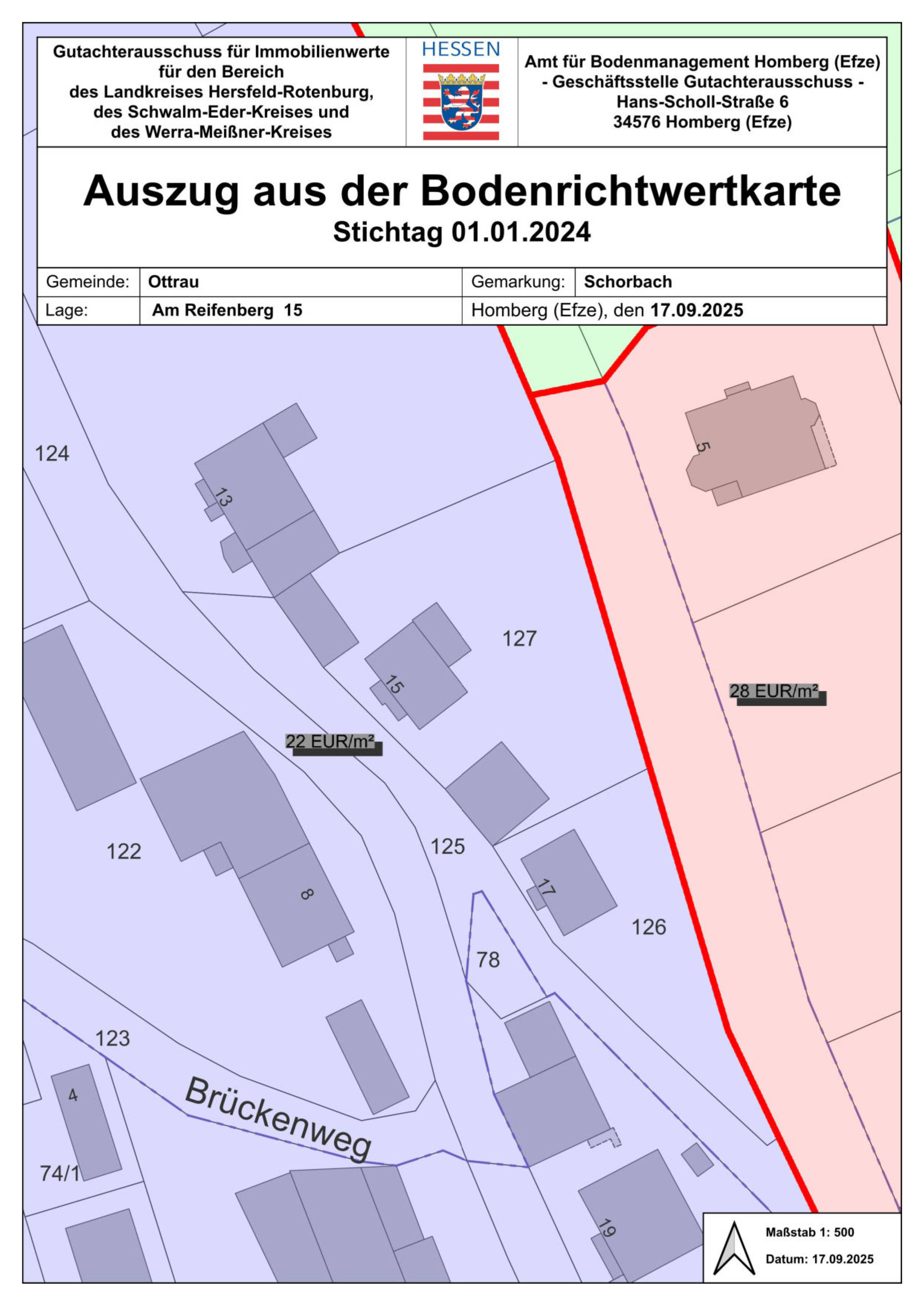 hessen 0032 K 0013/2025 Am Reifenberg 15, 34633 Ottrau, Schorbach 15