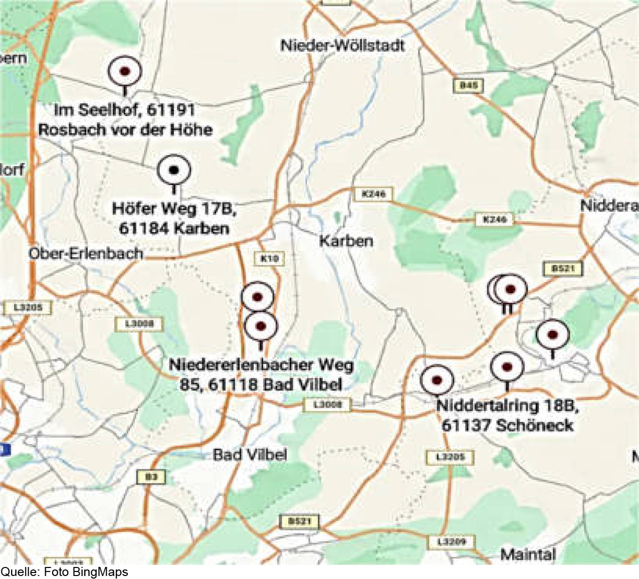 hessen 0042 K 0002/2025 Rendeler Pfad 11,13,15, 61137 Schöneck, Büdesheim 11