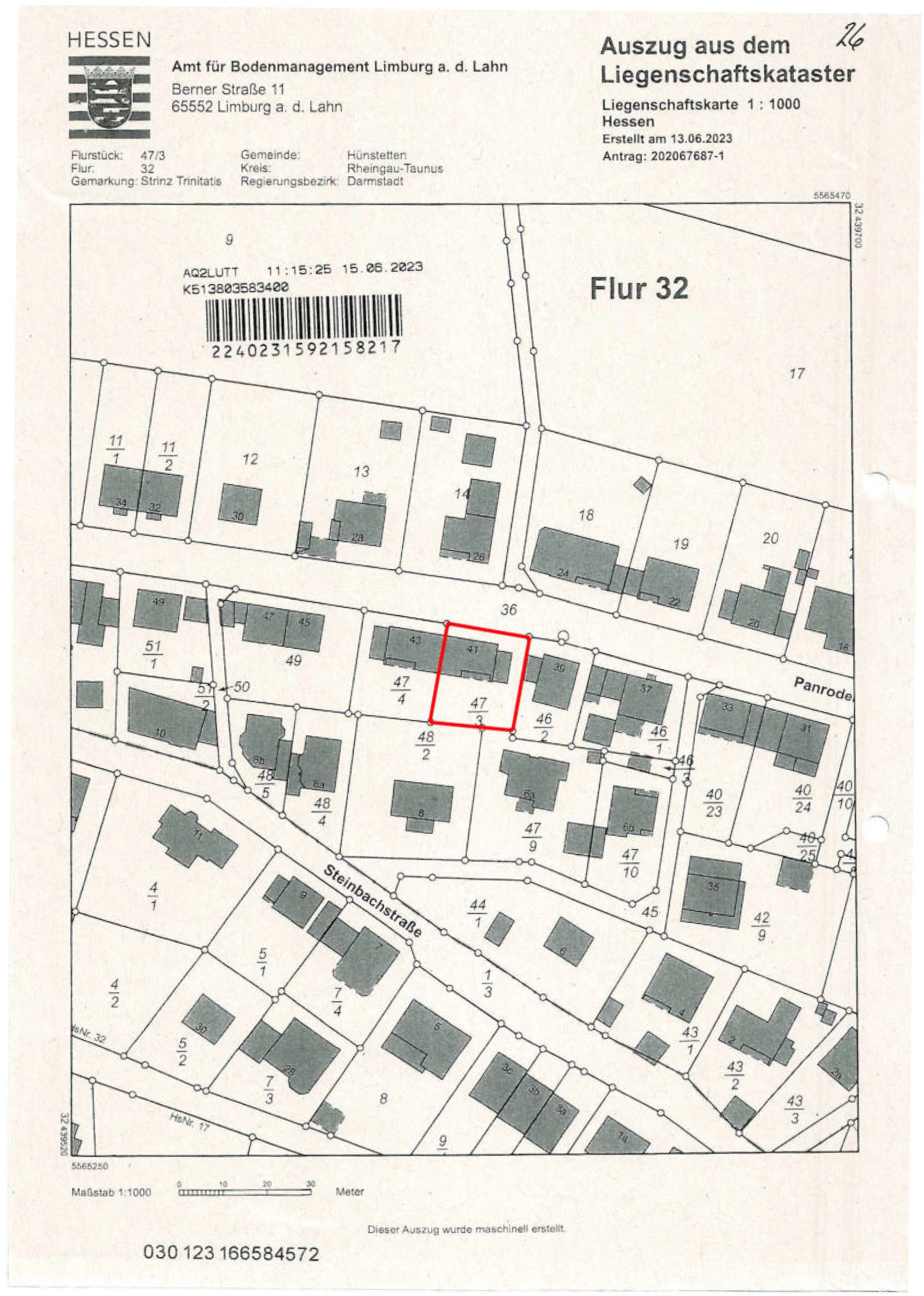 hessen 0042 K 0010/2023 Panroder Straße 41, 65510 Hünstetten, Strinz-Trinitatis 10