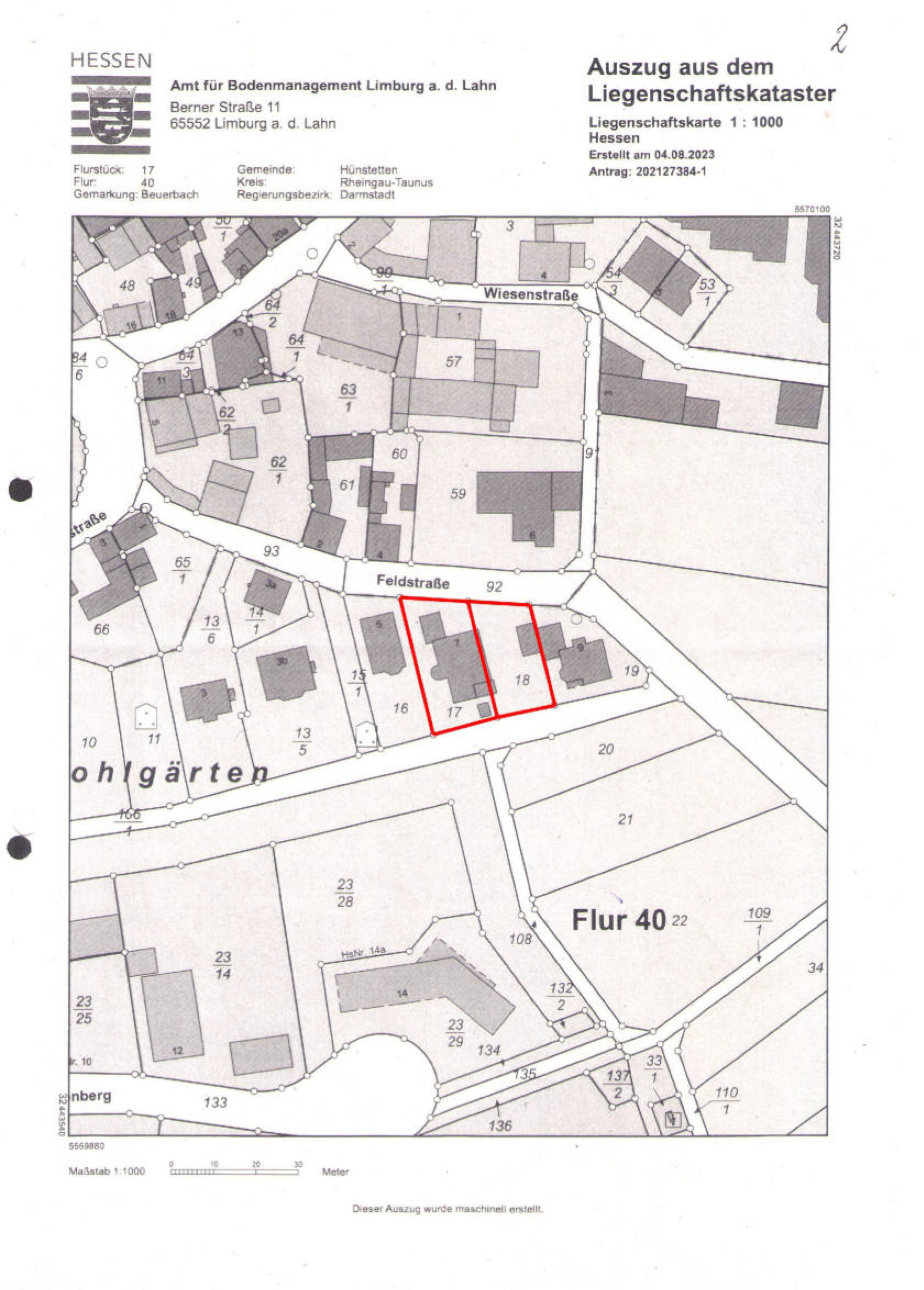 hessen 0042K0015-2023 Feldstr. 7, 65510 Bechtheim, Beuerbach