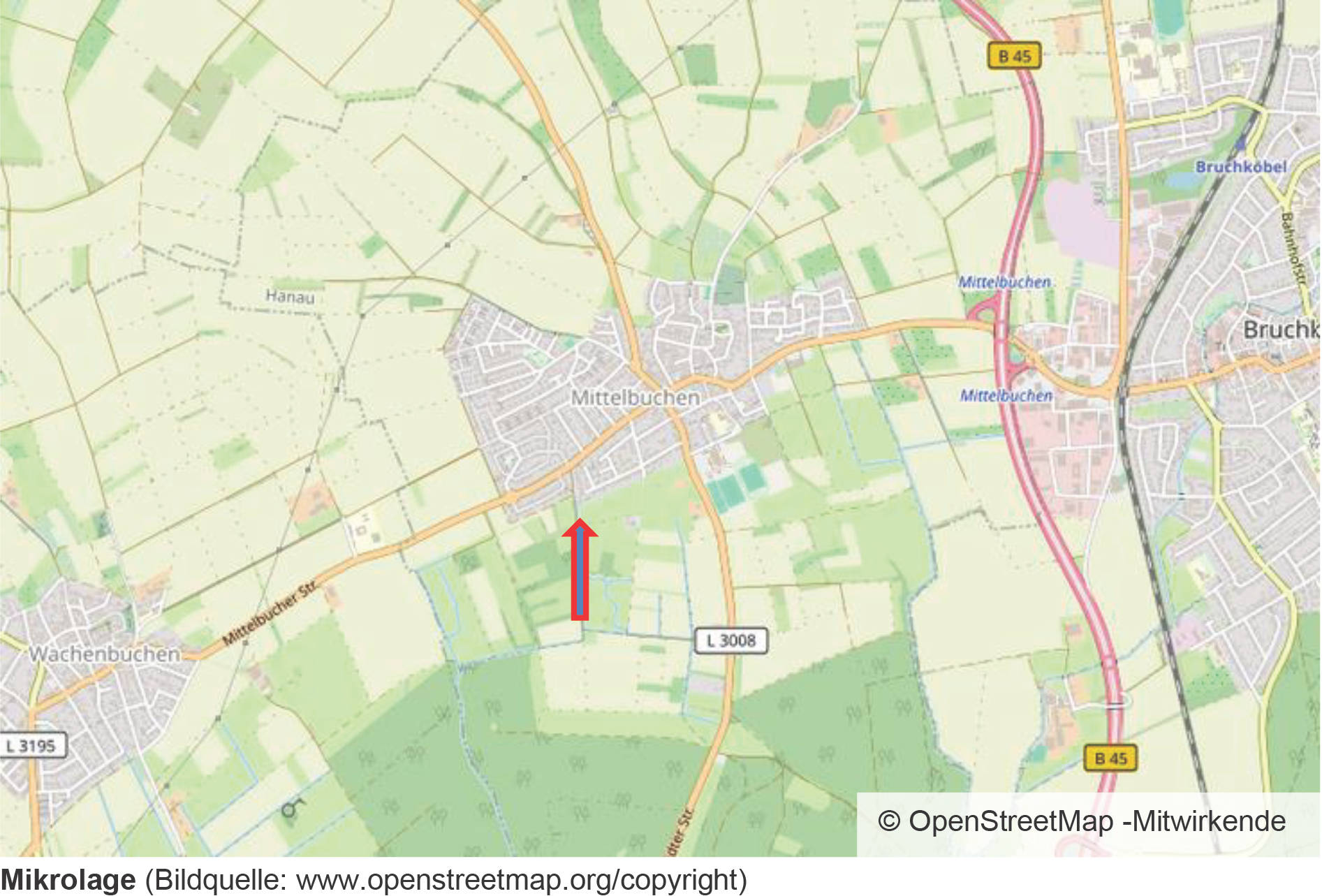 Grünland in das oberste Stück, 63454 Hanau, Mittelbuchen - Bild 2