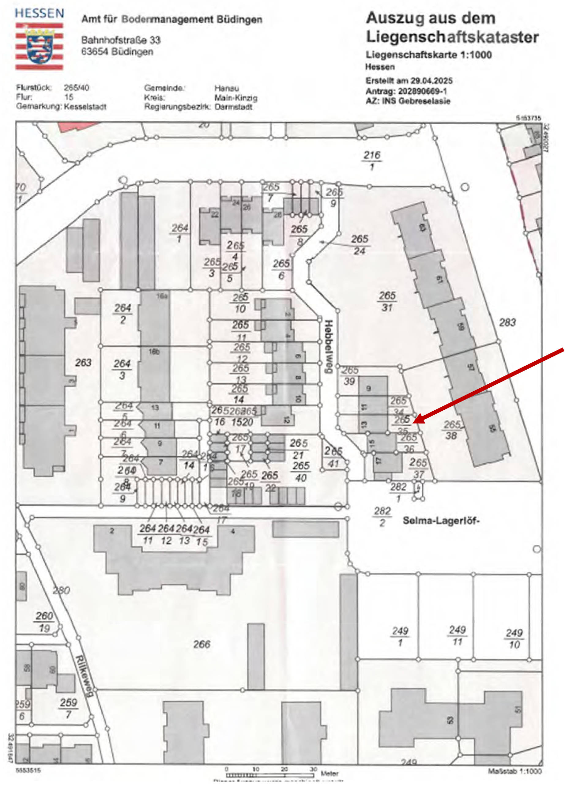 hessen 0042 K 0114/2024 Hebbelweg 13, 63454 Hanau 17