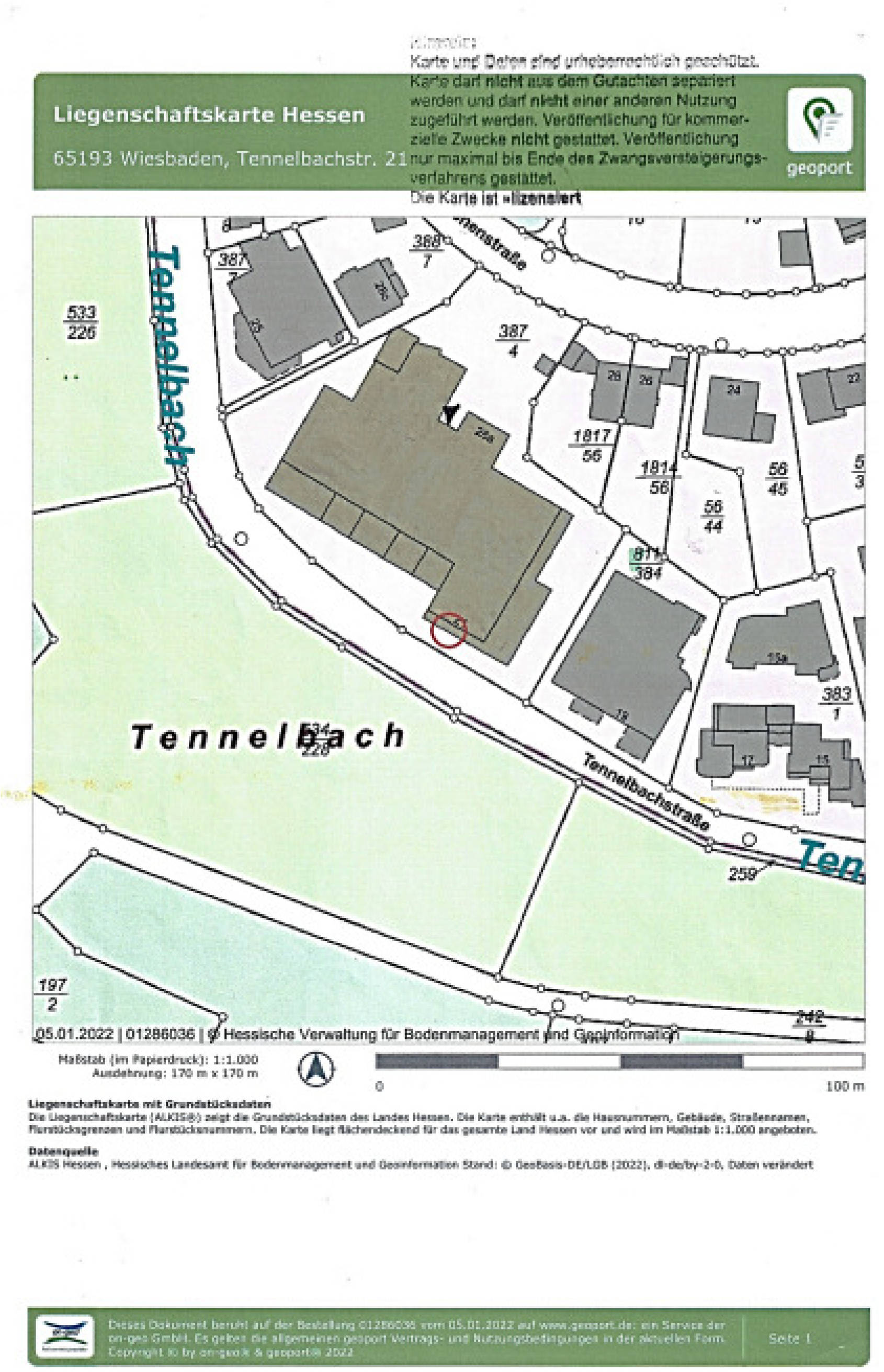 hessen 0061 K 0034/2021 Tennelbachstr. 21-25, 65201 Wiesbaden, Sonnenberg 18