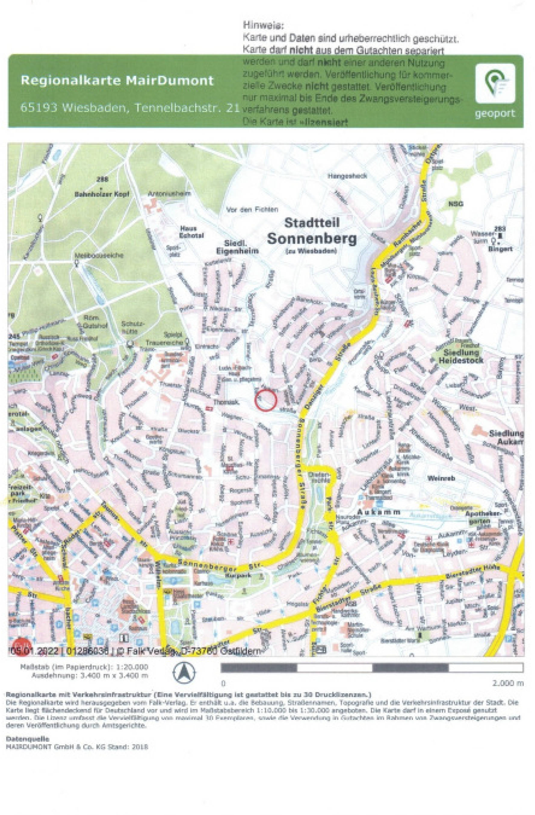 hessen 0061 K 0034/2021 Tennelbachstr. 21-25, 65201 Wiesbaden, Sonnenberg 13