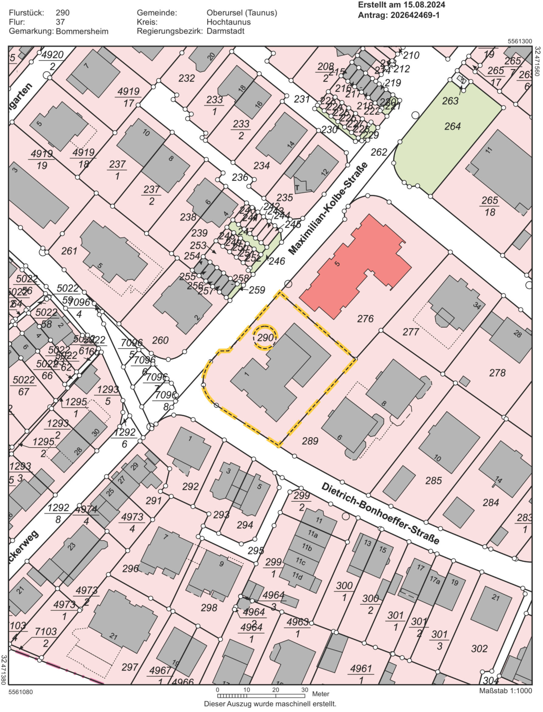 hessen 0061K0042/2023 Maximilian-Kolbe-Str. 1, 61440 Oberursel, Bommersheim 12
