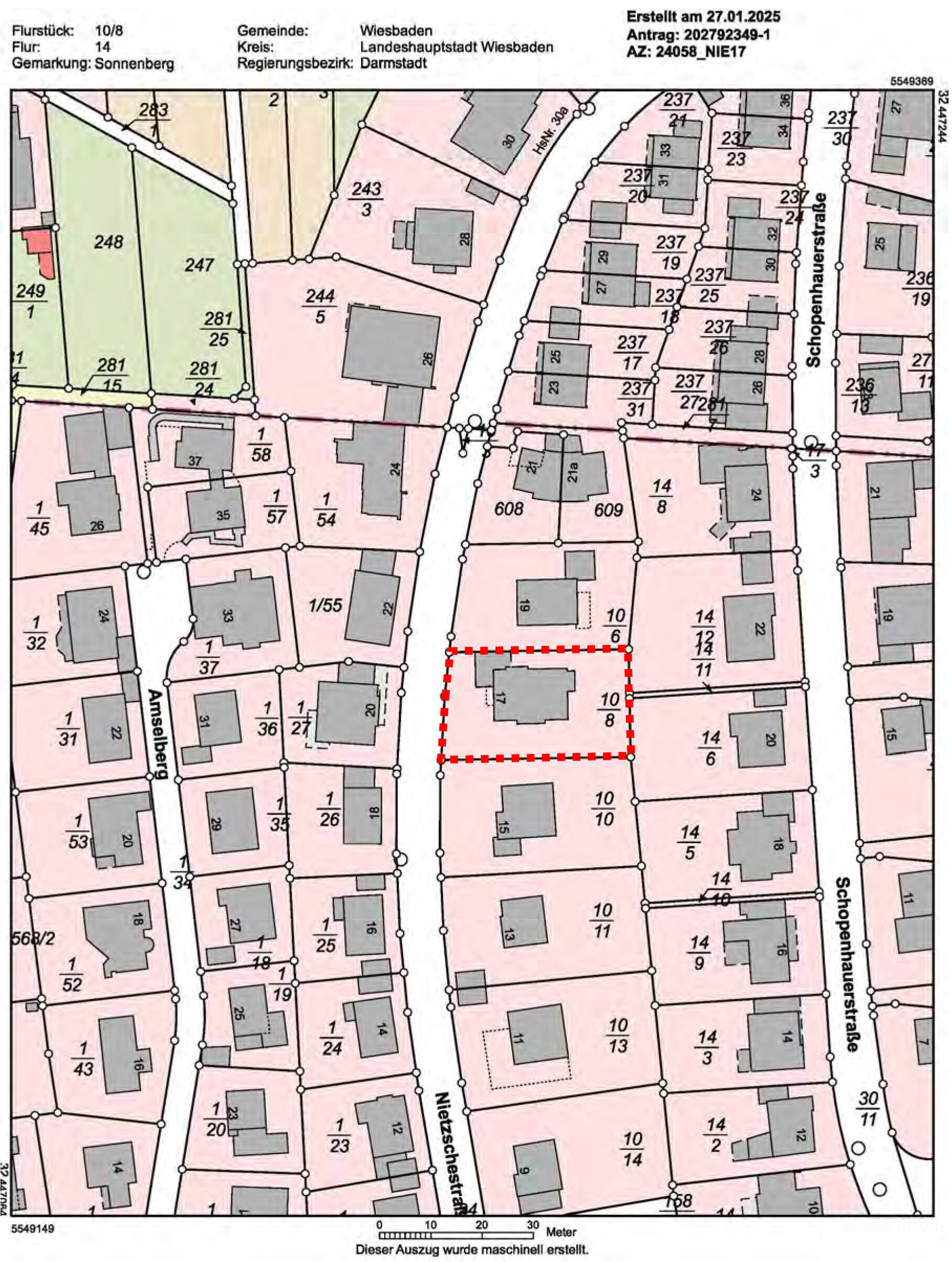 hessen 0061 K 0050/2024 Nietzschestraße 17, 65191 Wiesbaden, Sonnenberg 11