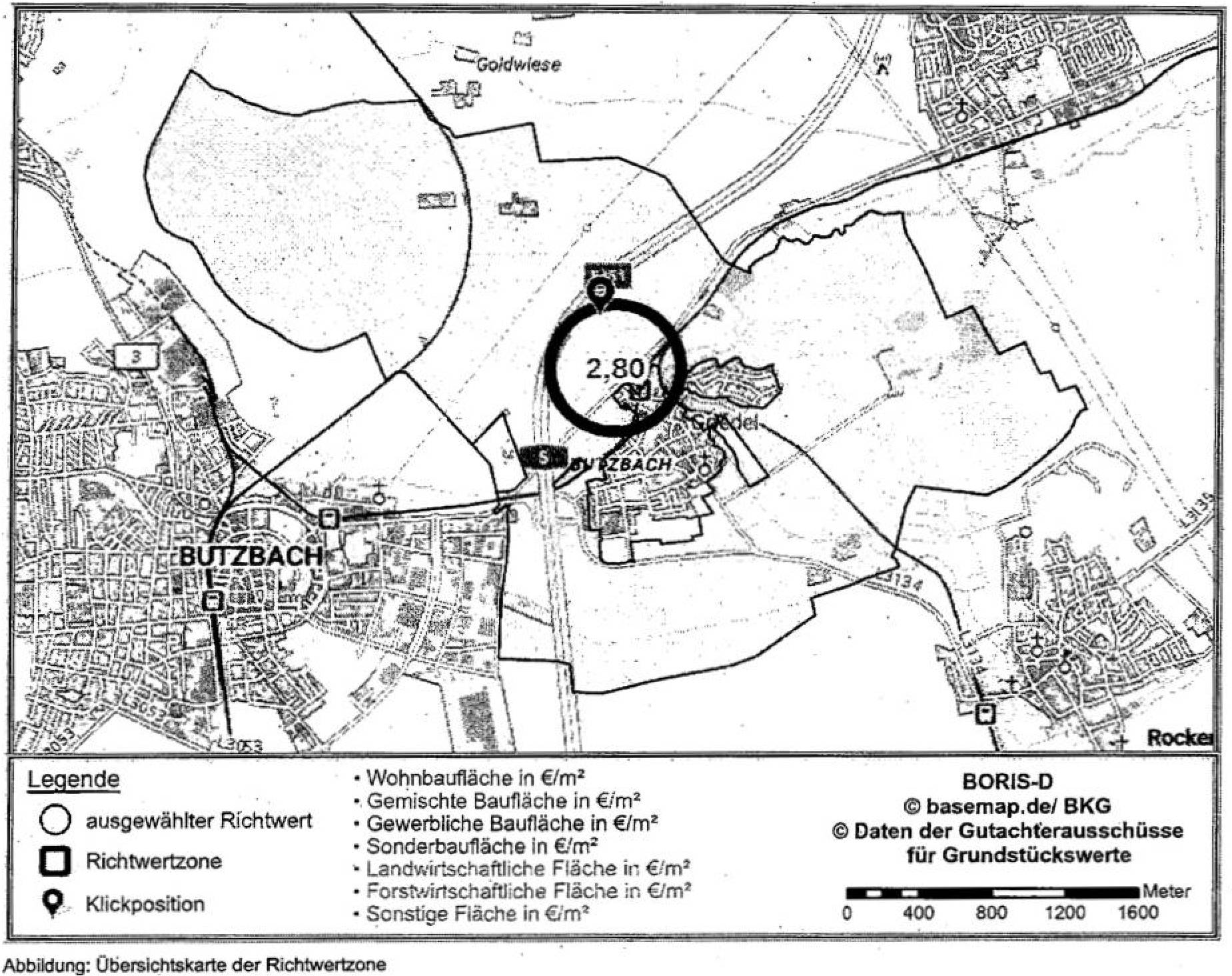 land- und forstwirtschaftlich genutztes Grundstück in Am Deisenberg, 35510 Butzbach, Griedel