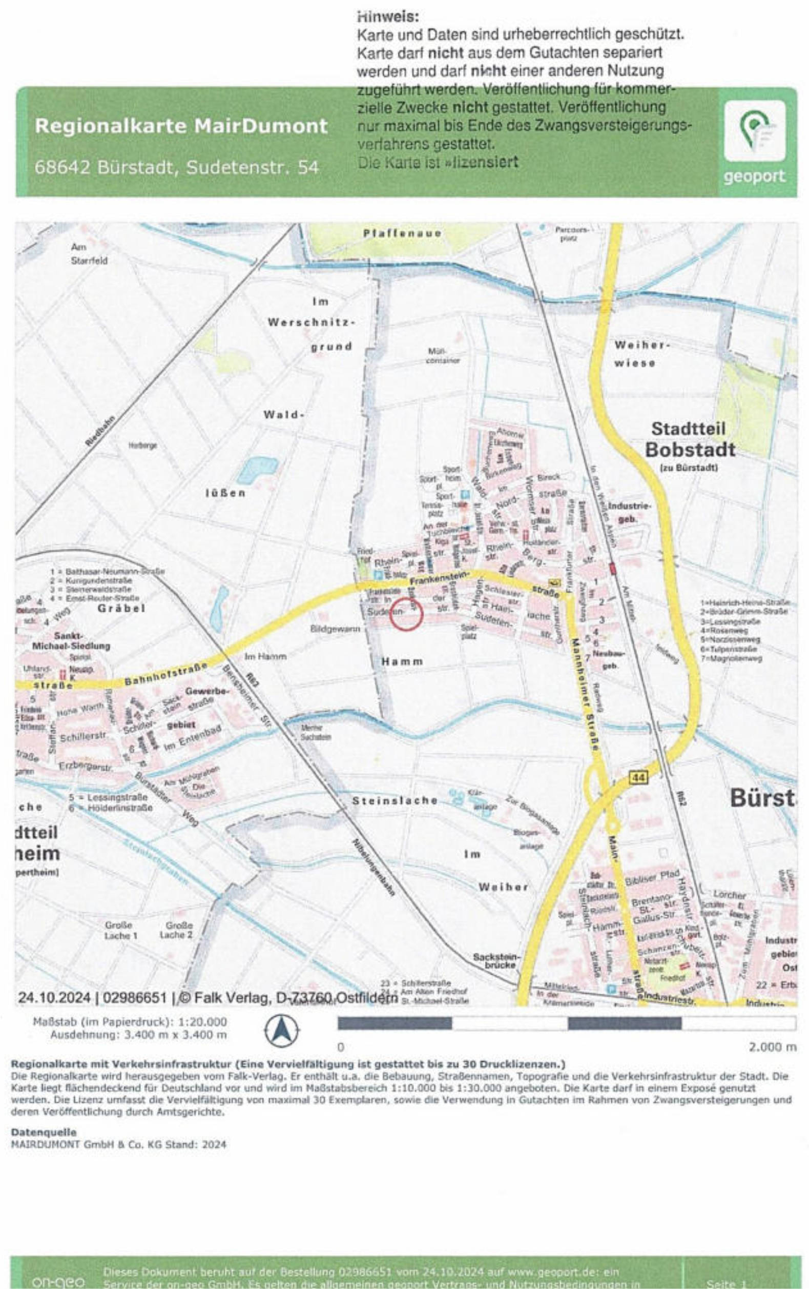 hessen 0071 K 0035/2024 Sudetenstraße  54, 68642 Bürstadt, Bobstadt 18