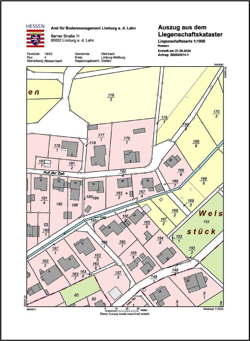 hessen 0074 K 0027/2023 Auf der Zeil  16, 35796 Weinbach, Blessenbach 13