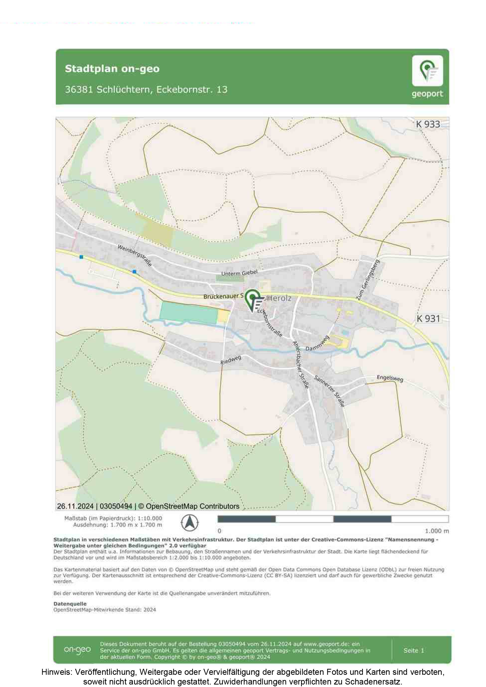 hessen 0082 K 0005/2024 Eckebornstraße  13, 13a, 36381 Schlüchtern, Herolz 12