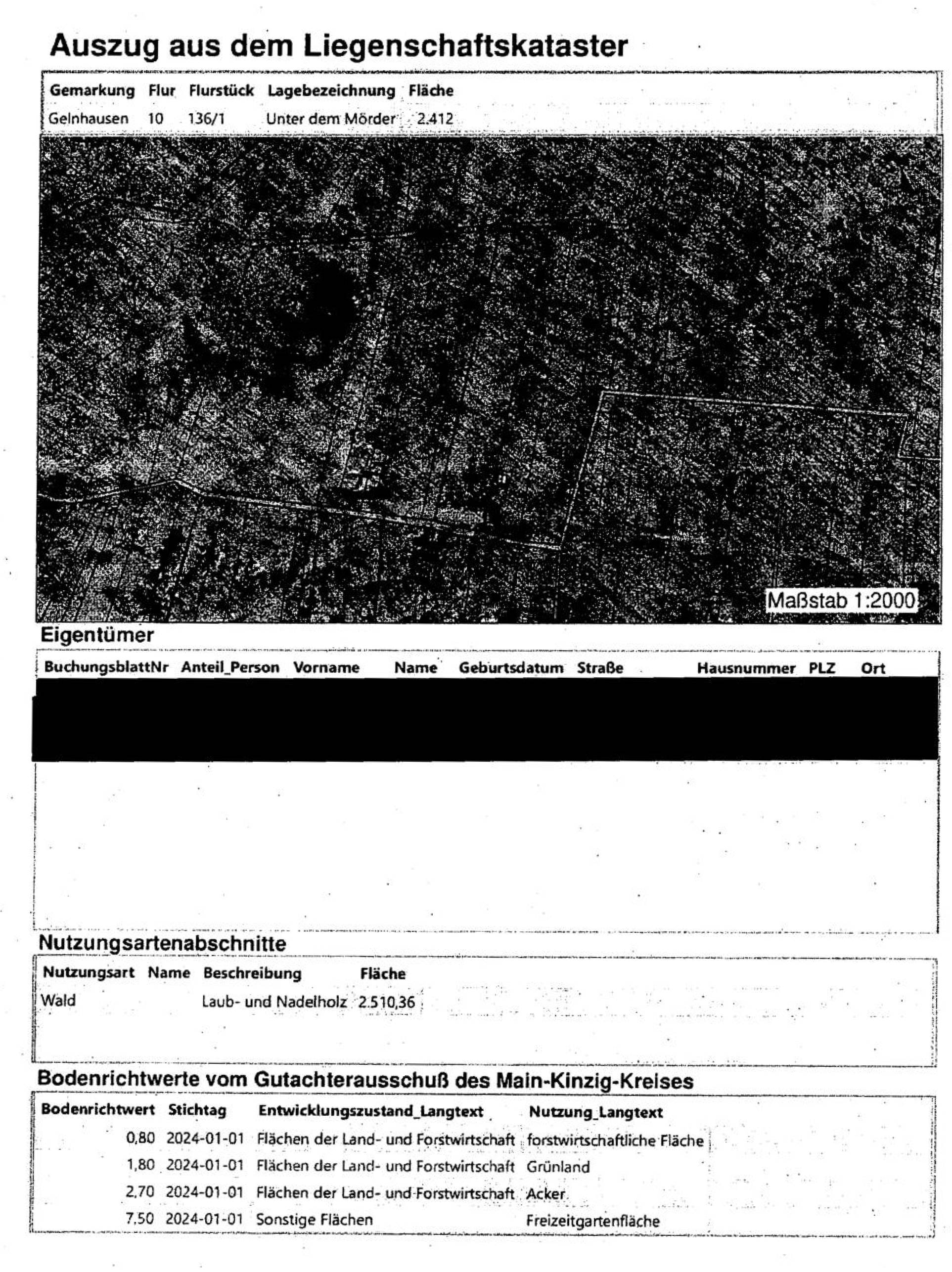 land- und forstwirtschaftlich genutztes Grundstück in Unter dem Mörder, 63571 Gelnhausen - Bild 2