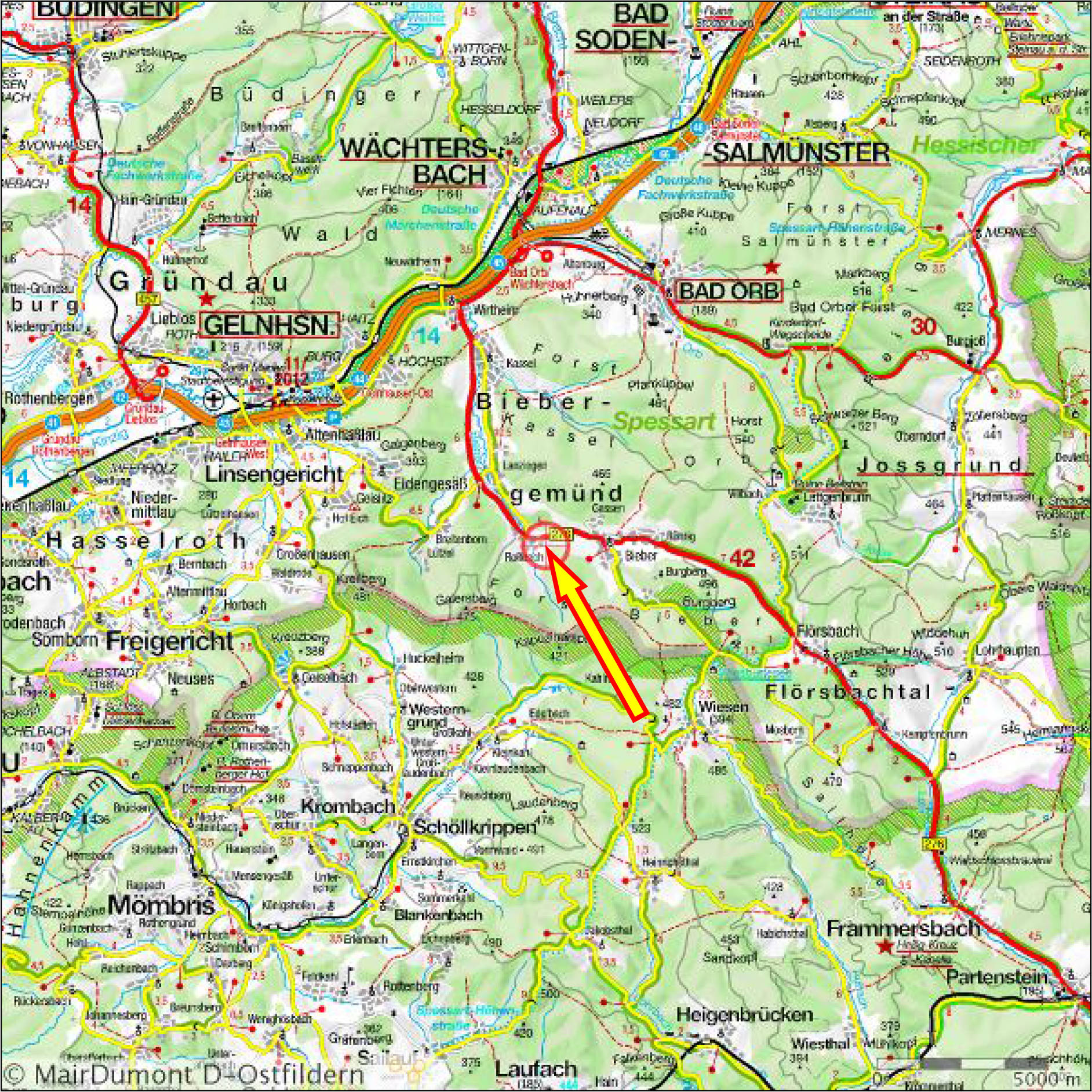 land- und forstwirtschaftlich genutztes Grundstück in Weidig, 63599 Biebergemünd, Roßbach - Bild 3