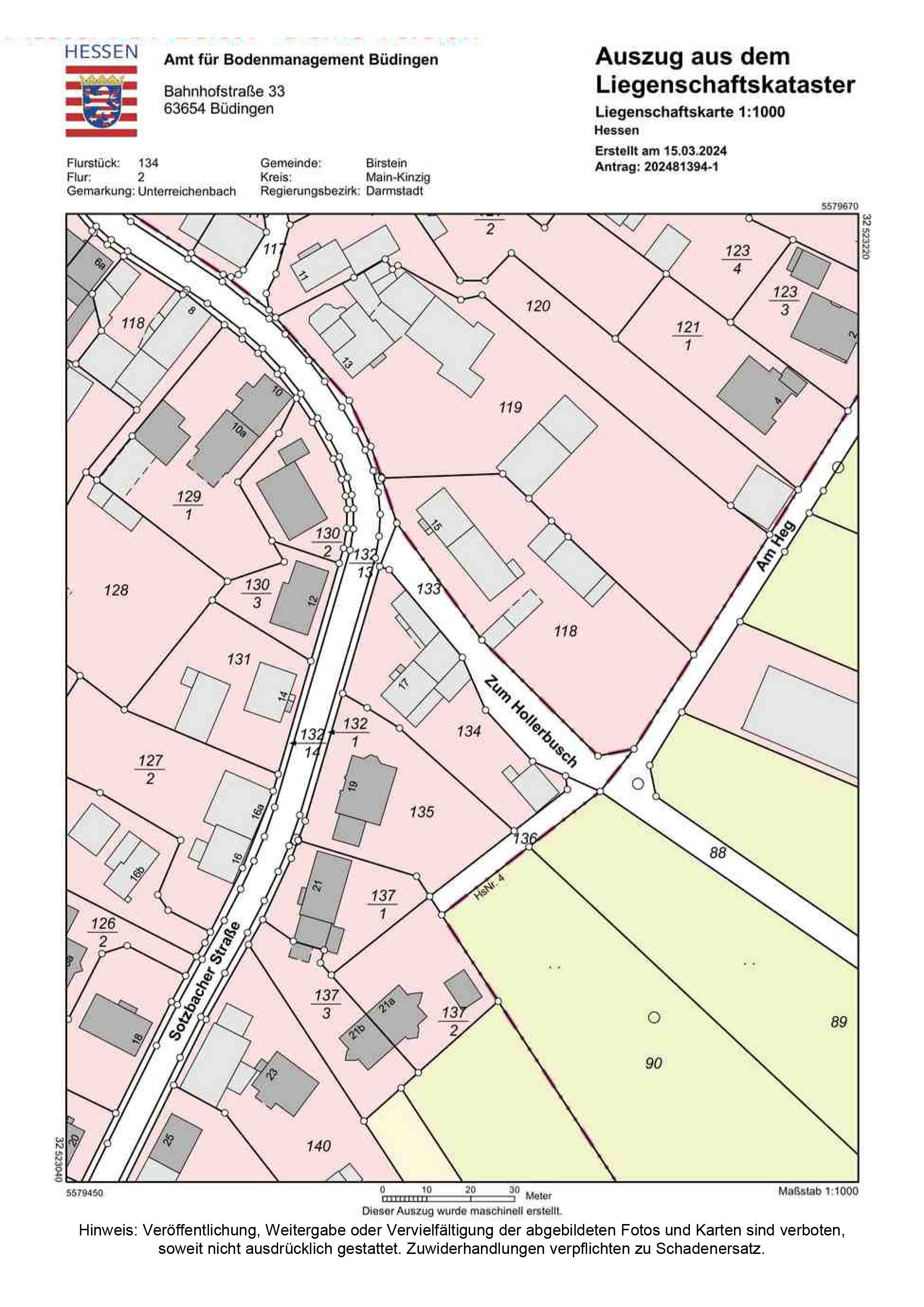 Wohn-/Geschäftshaus, land- und forstwirtschaftlich genutztes Grundstück in Sotzbacher Straße 17, 63633 Birstein, Unterreichenbach - Bild 3