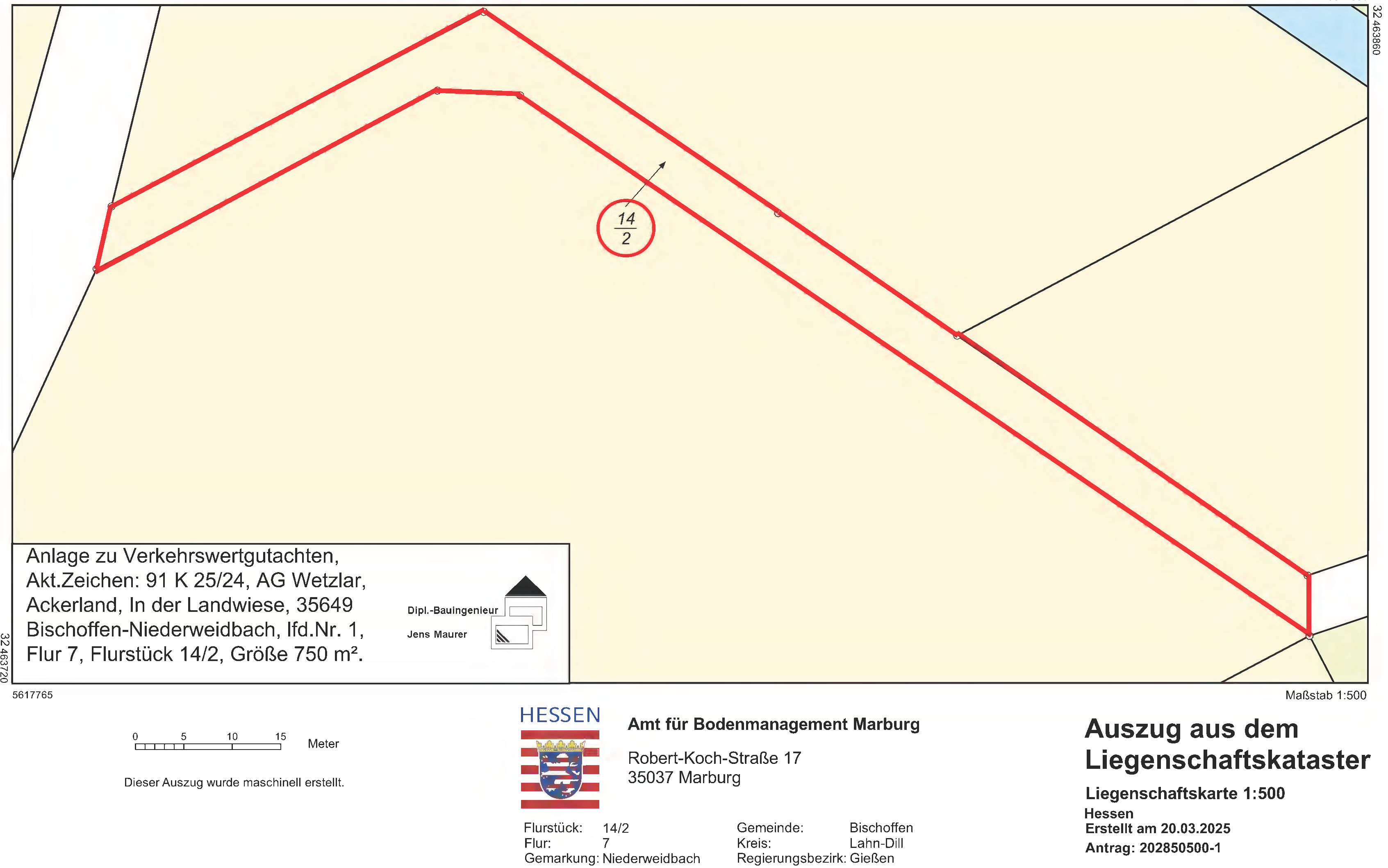 land- und forstwirtschaftlich genutztes Grundstück in In der Langwiese, 35649 Bischoffen, Niederweidbach - Bild 4