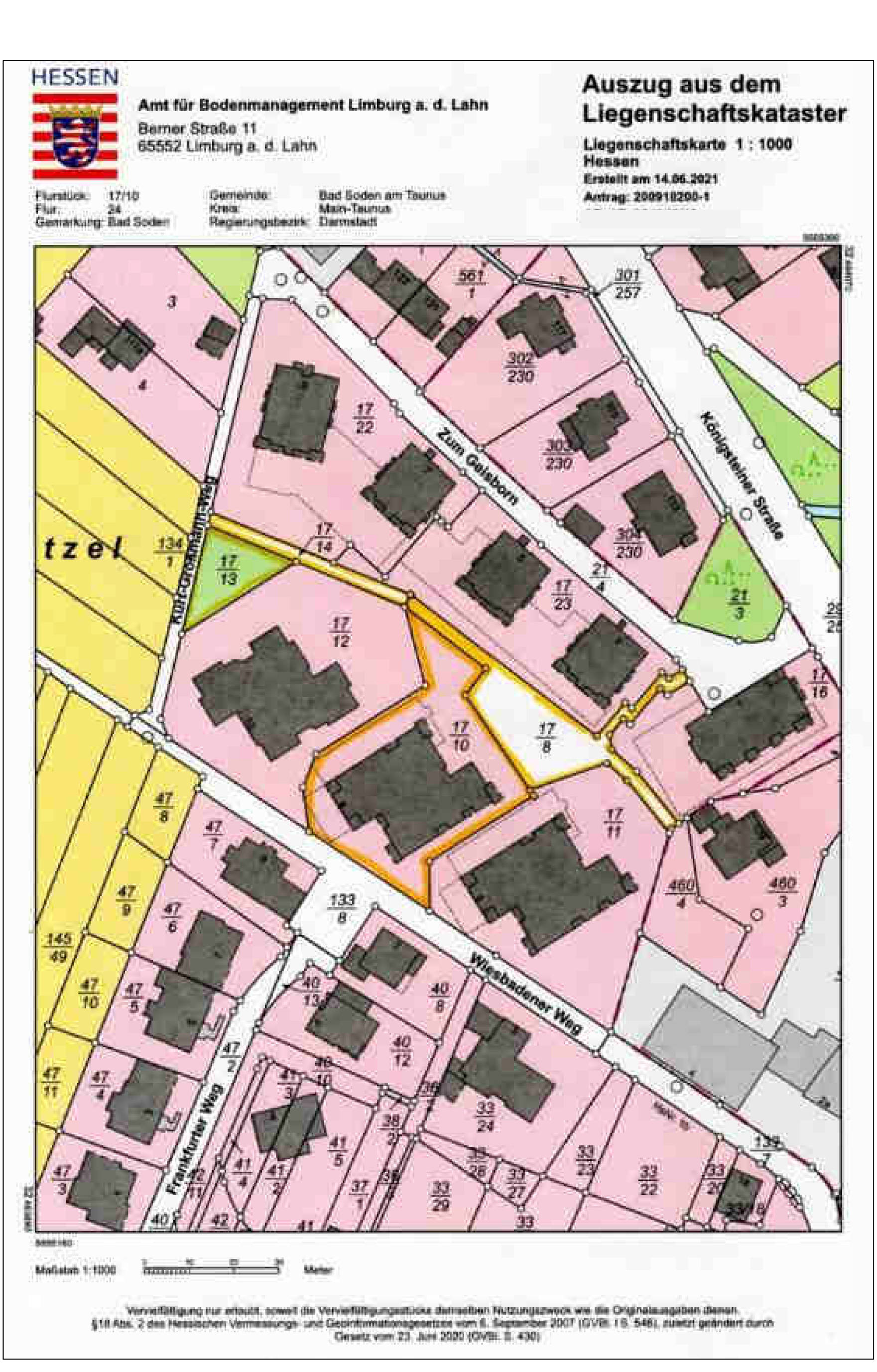 hessen 0095 K 0003/2019 Wiesbadener Weg 8, 65812 Bad Soden 24