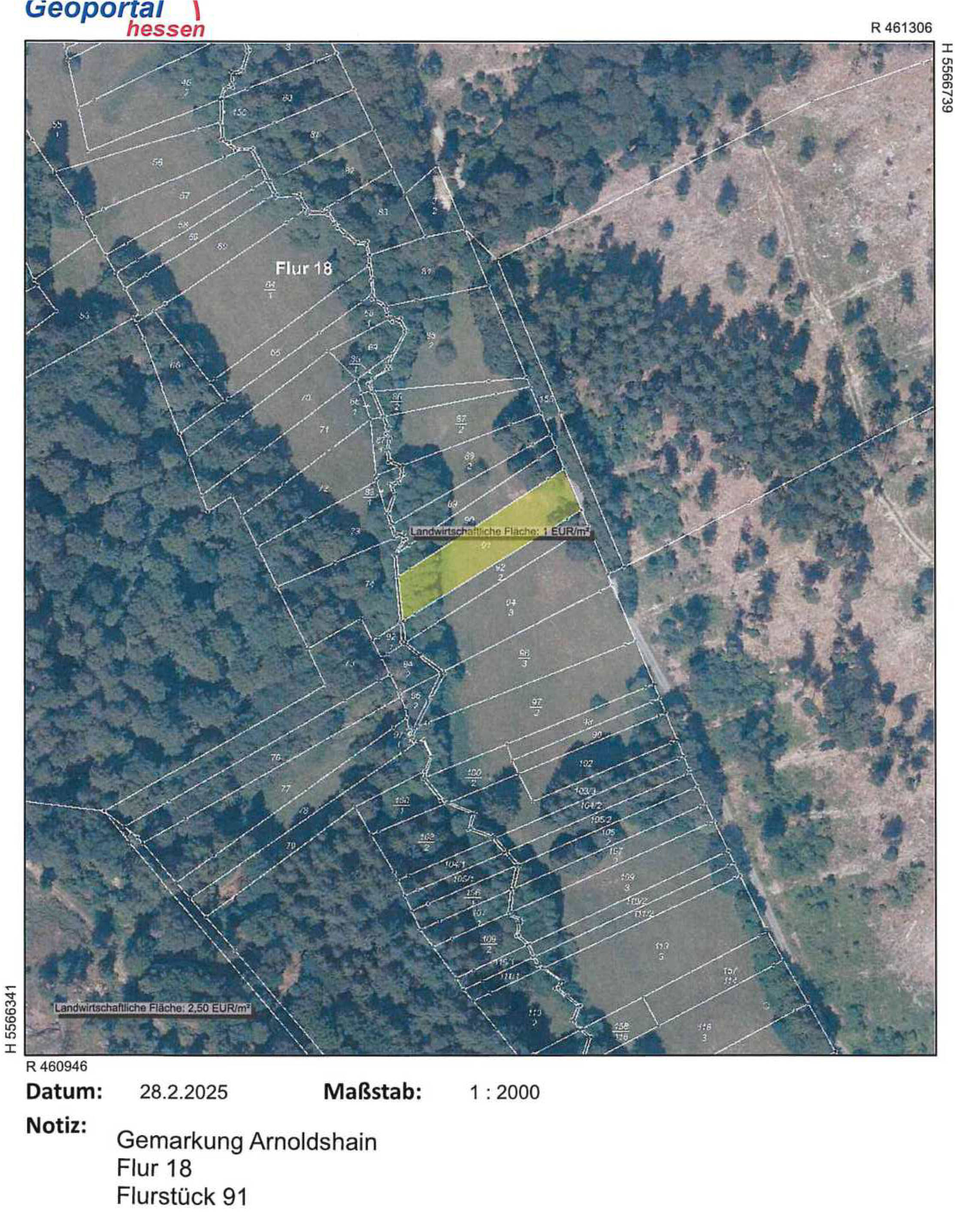 land- und forstwirtschaftlich genutztes Grundstück in Oberdorf u.a., 61389 Schmitten, Arnoldshain