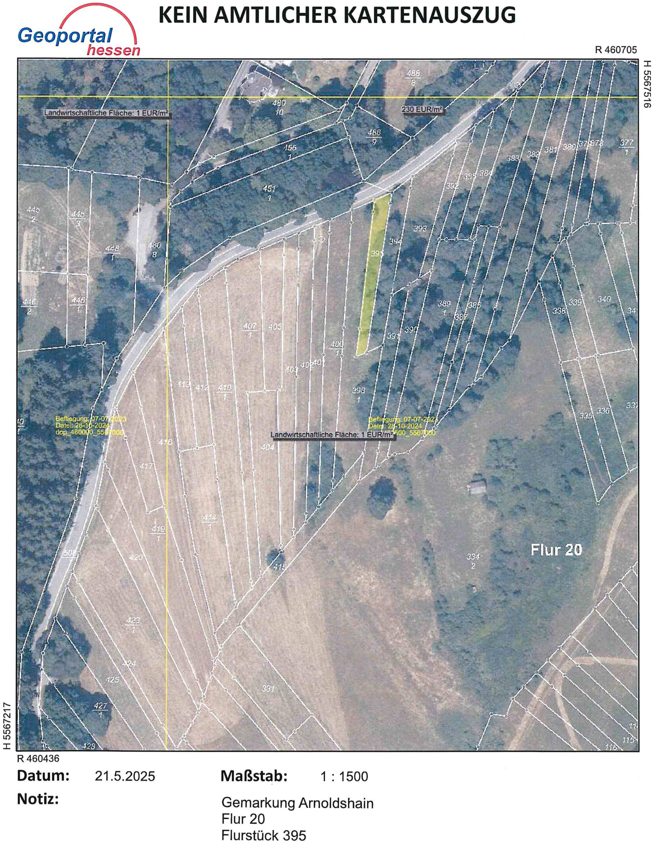 land- und forstwirtschaftlich genutztes Grundstück in Oben am Reifenberger Weg, 61389 Schmitten, Arnoldshain