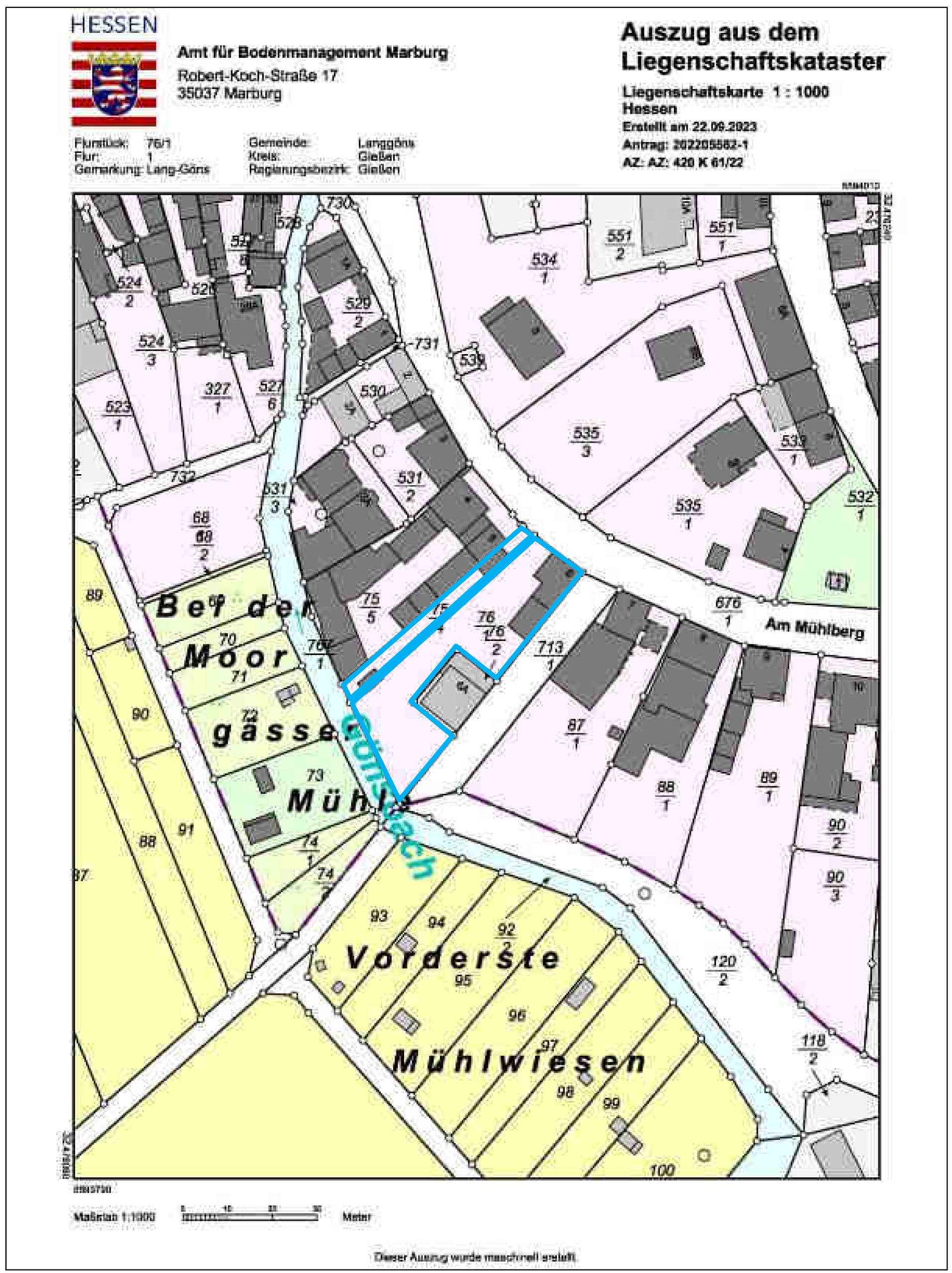 hessen 0420 K 0061/2022 Am Mühlberg  6, 35428 Langgöns, Lang-Göns 27