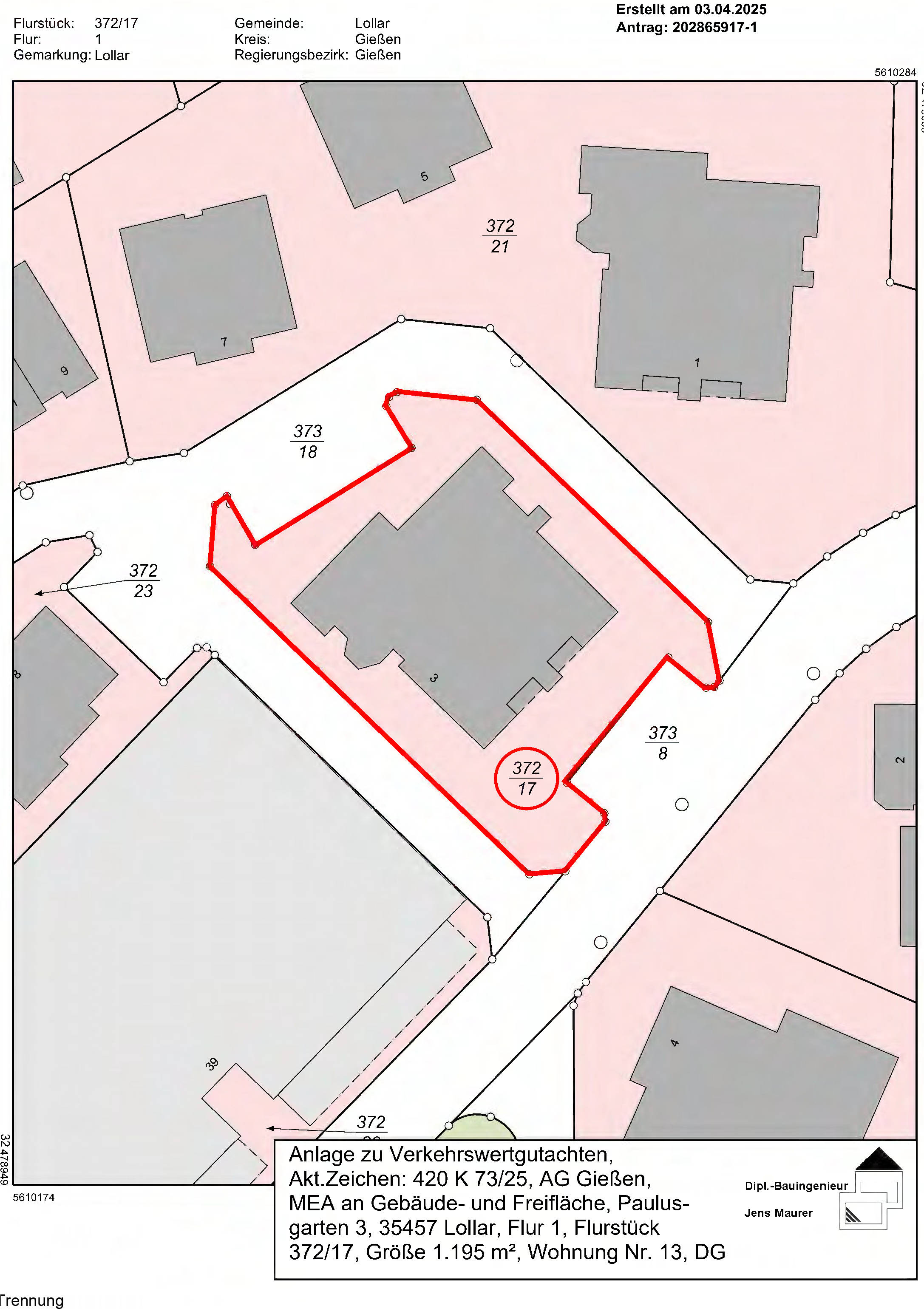 hessen 0420 K 0073/2025 Paulusgarten  3, 35457 Lollar, Lollar 21