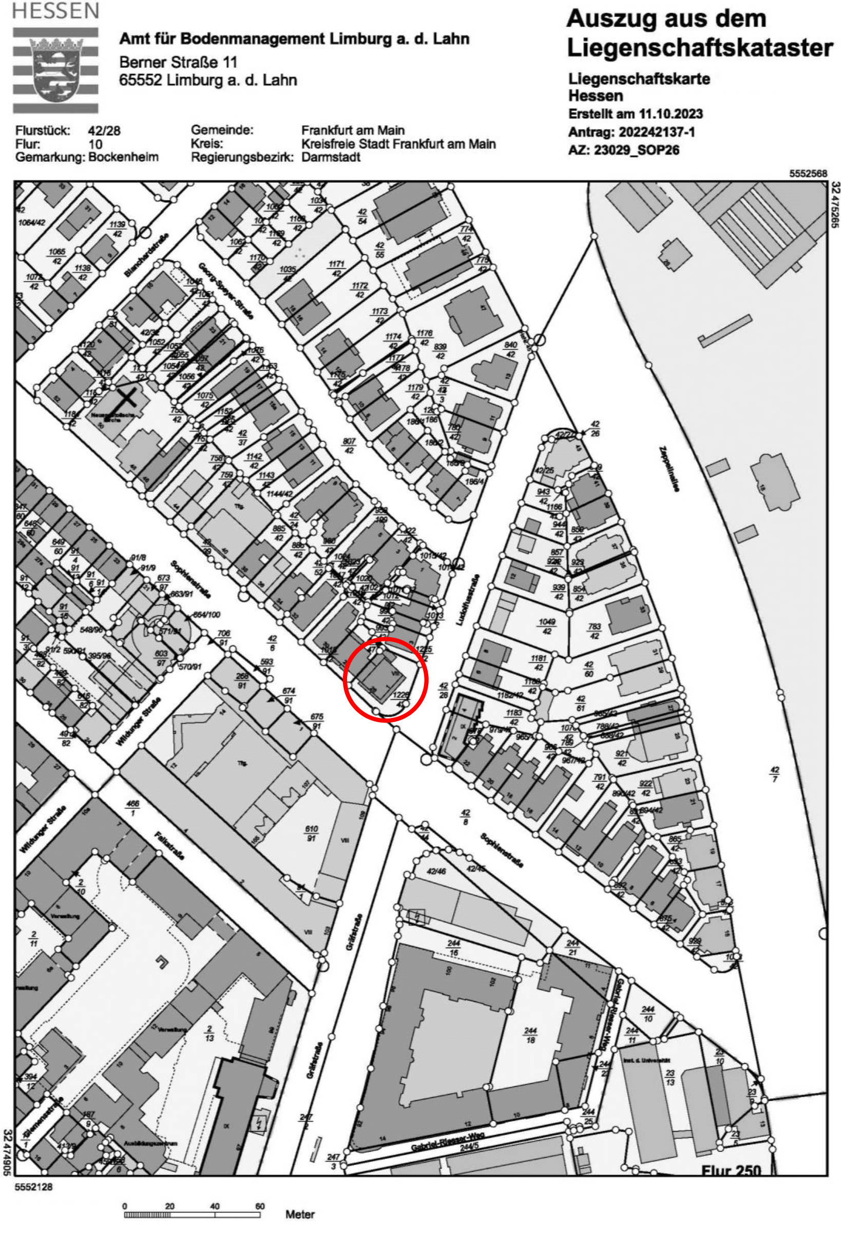 hessen 0841K0033-2022 Ludolfusstraße 1 + 3, Sophienstraße 26, 60487 Frankfurt am Main, Bockenheim