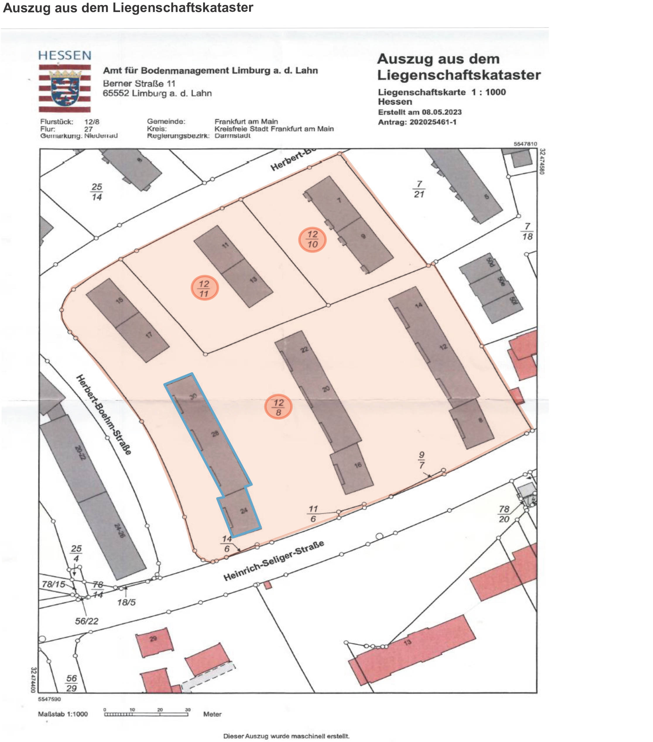 hessen 0842K0013-2023 Heinrich-Seliger-Straße 8-30, Herbert-Boehm-Straße 7,9 u.a., 60528 Frankfurt am Main, Niederrad