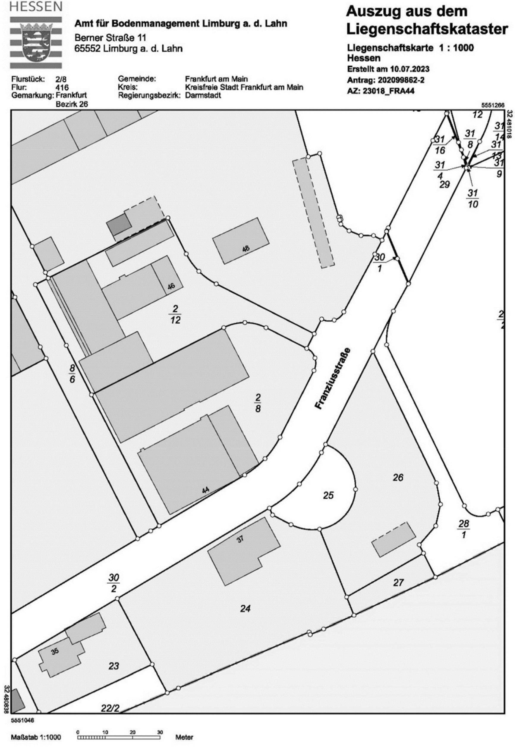 hessen 0843 K 0029/2022 Franziusstraße 44, 60314 Frankfurt am Main, Riederwald 29