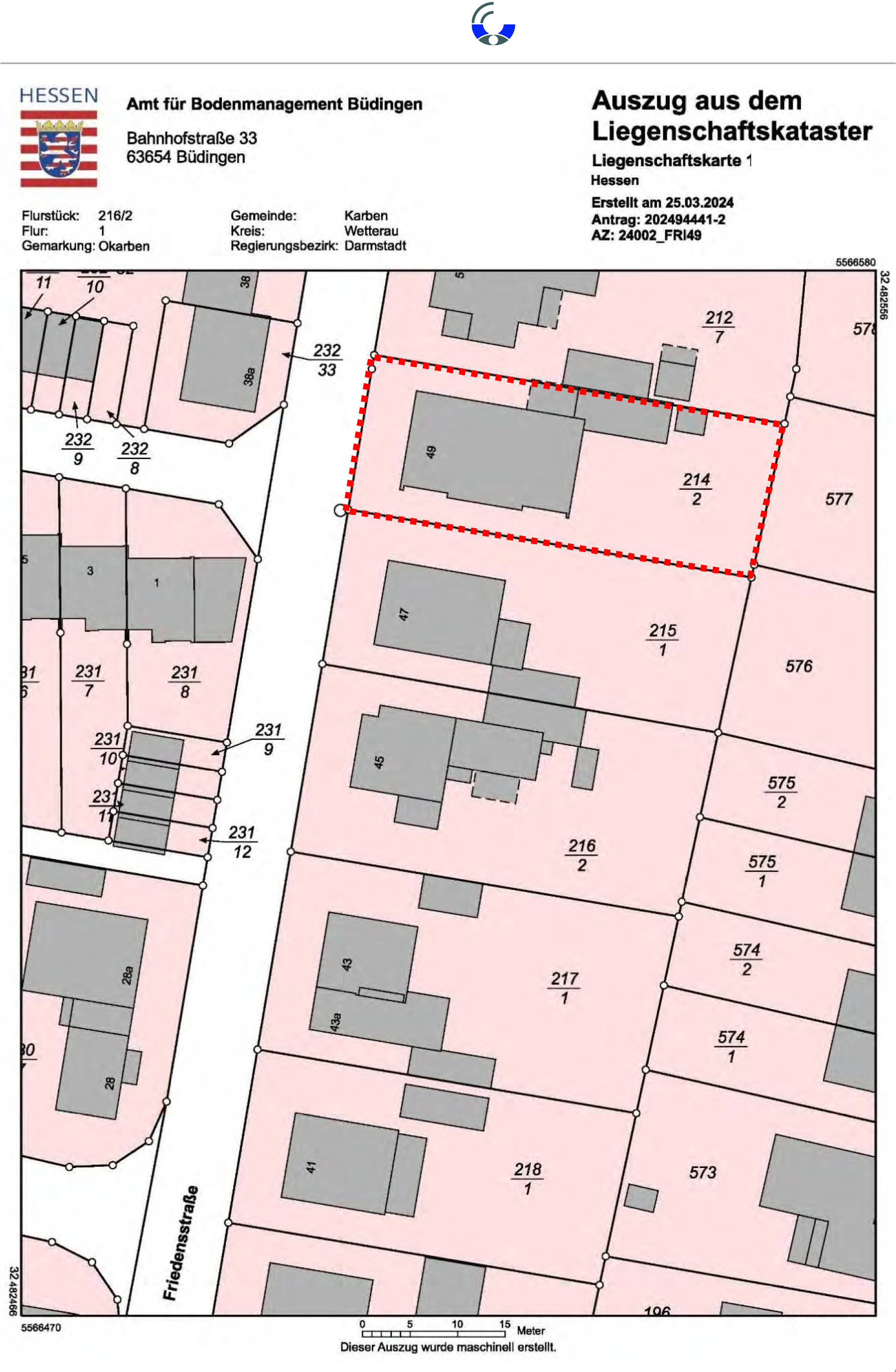 hessen 0843K0064-2023 Friedensstraße 49, 61184 Karben, Okarben
