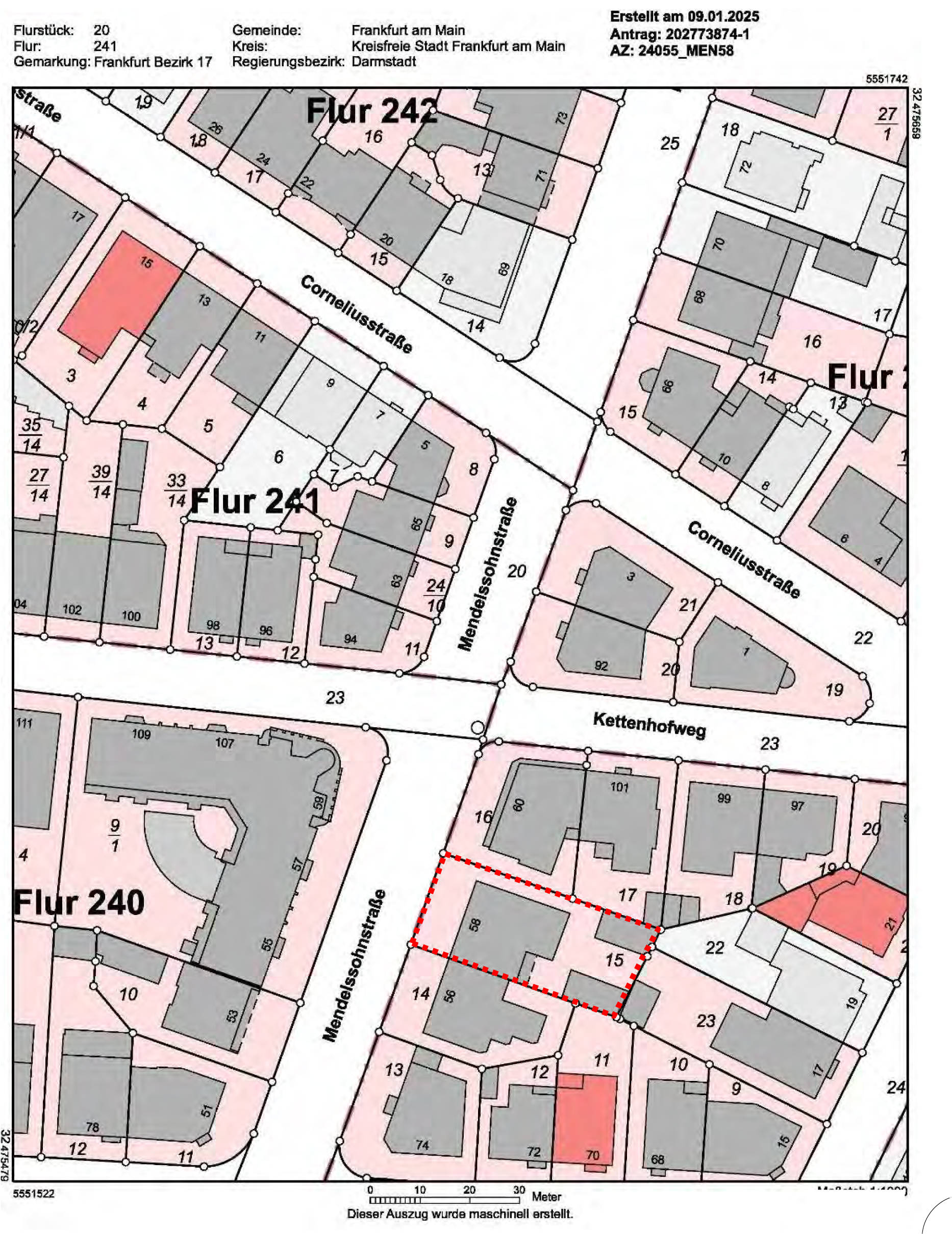 hessen 0844 K 0016/2024 Mendelssohnstr. 58, 60325 Frankfurt am Main, Westend-Süd 16