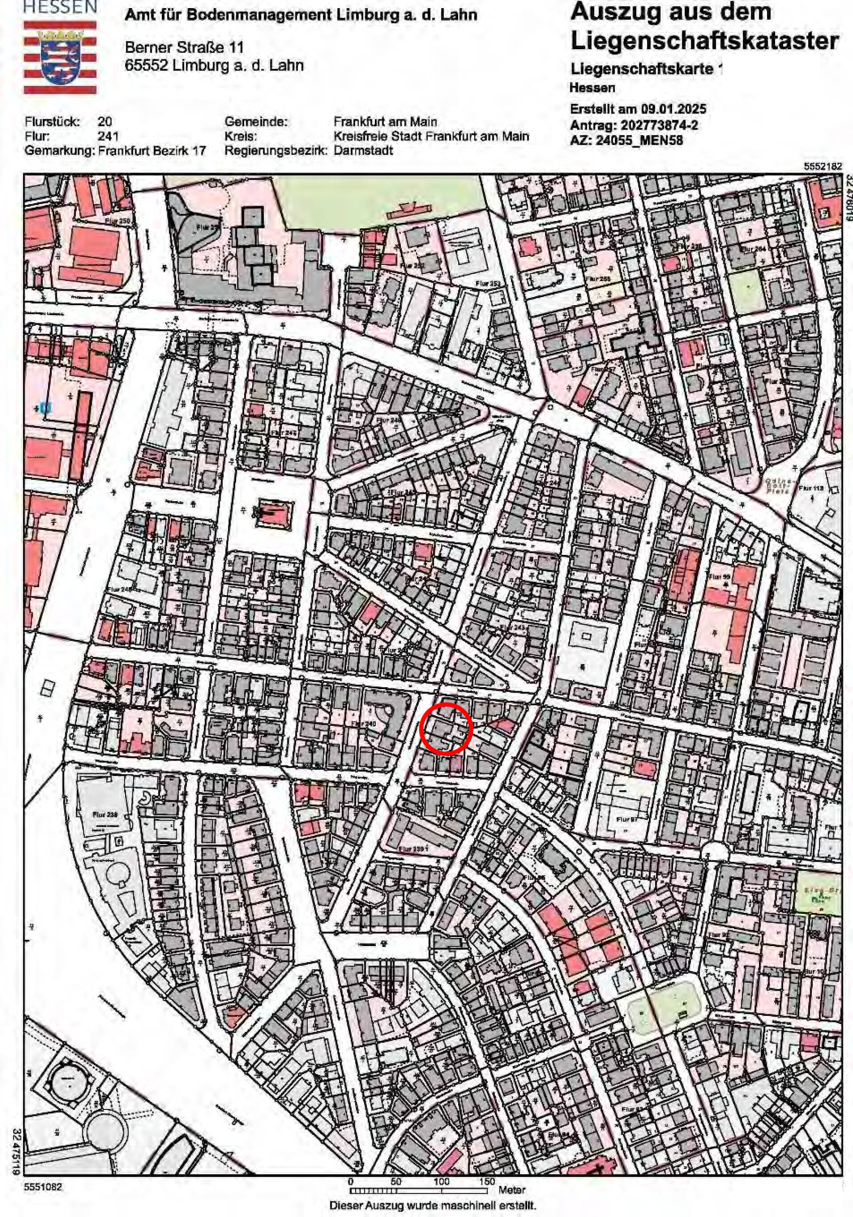 hessen 0844 K 0016/2024 Mendelssohnstr. 58, 60325 Frankfurt am Main, Westend-Süd 17