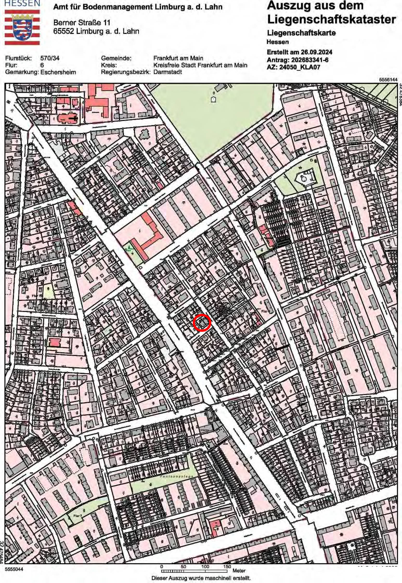 hessen 0844 K 0021/2023 Klarastraße 7, 60433 Frankfurt am Main, Eschersheim 17