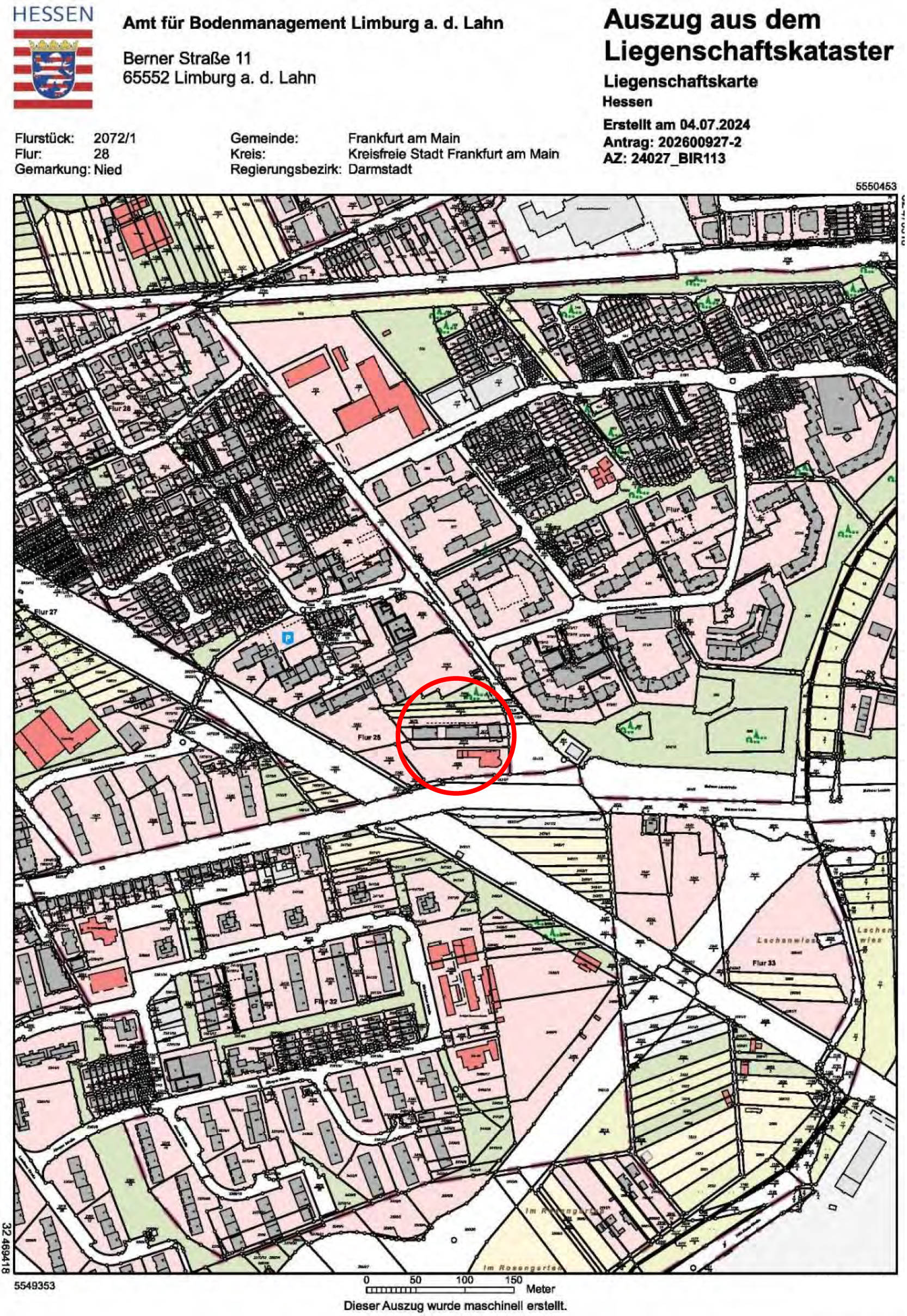 hessen 0845 K 0012/2024 Birminghamstr. 113, 115, 117, 65934 Frankfurt am Main, Nied 22