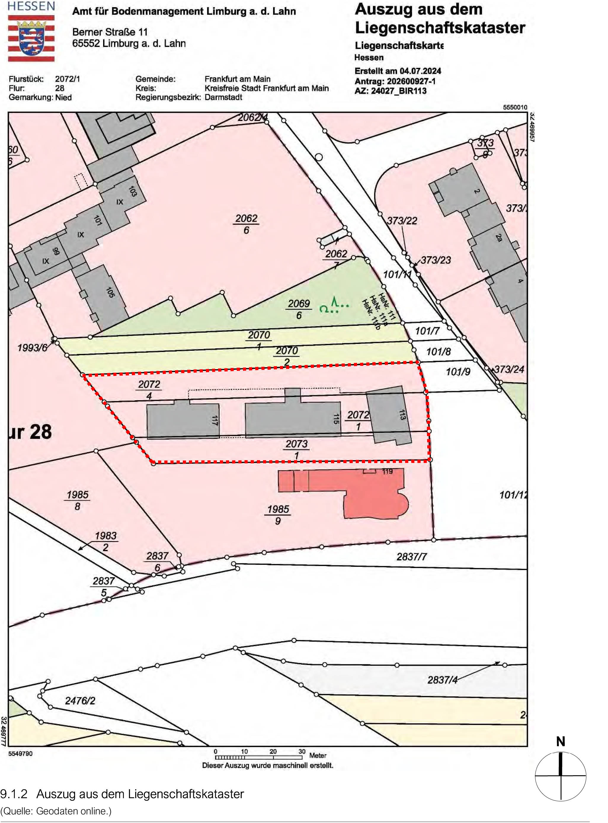 hessen 0845 K 0012/2024 Birminghamstr. 113, 115, 117, 65934 Frankfurt am Main, Nied 21