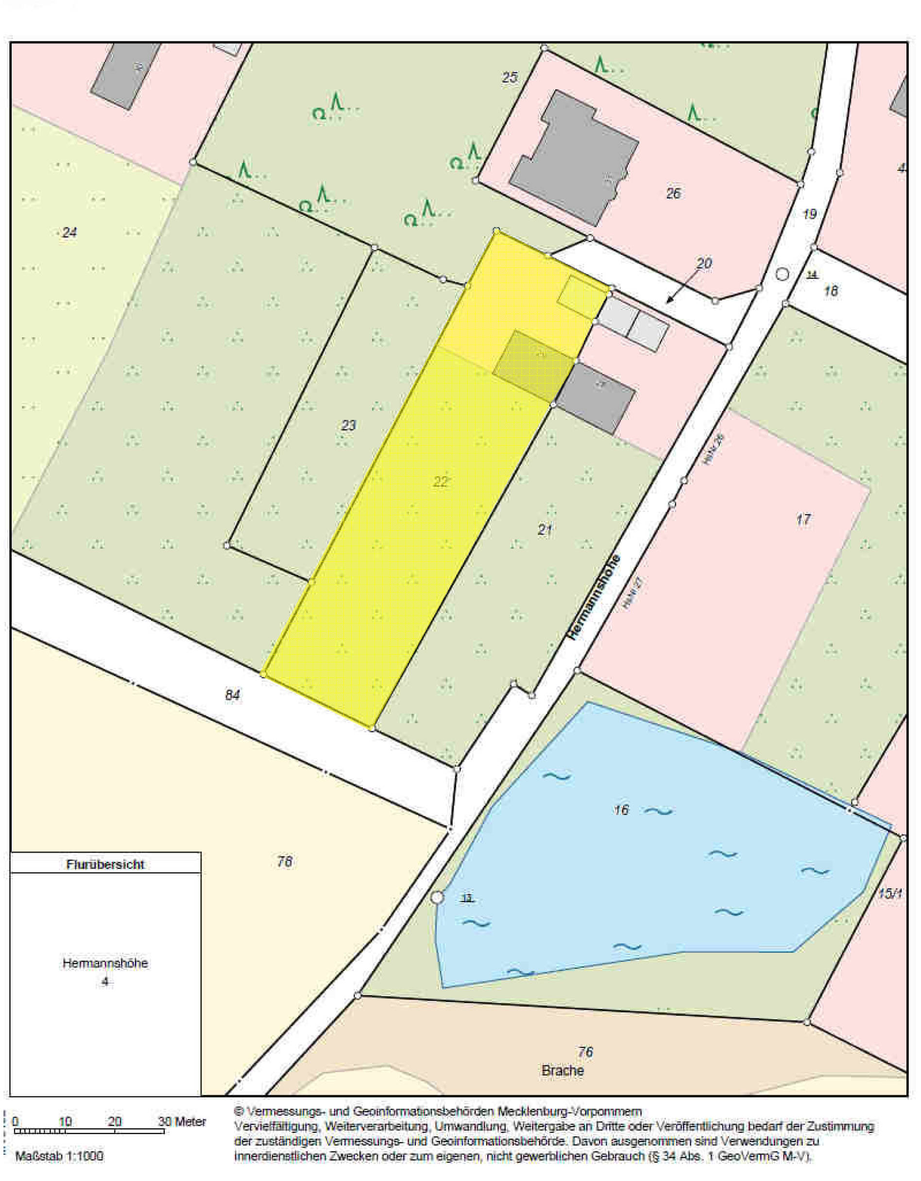mecklenburg-vorpommern 611 K 9/25 Hermannshöhe 29, 17089 Gültz 22