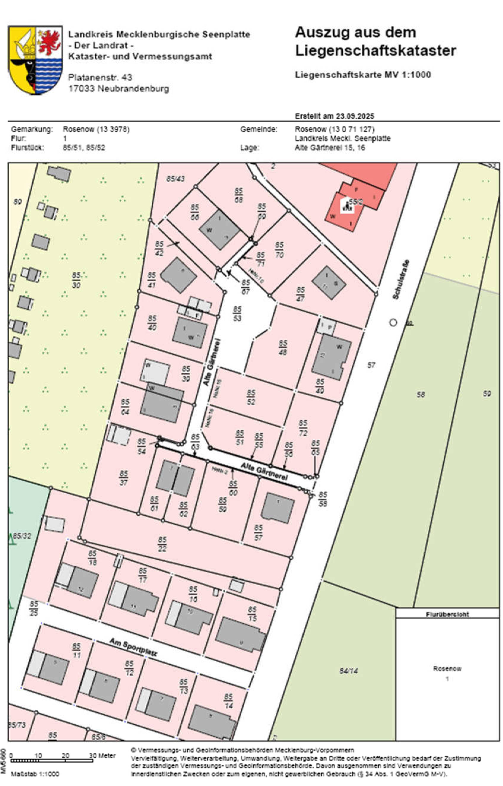 mecklenburg-vorpommern 613 K 22/25 Alte Gärtnerei 15, 16, 17091 Rosenow 16